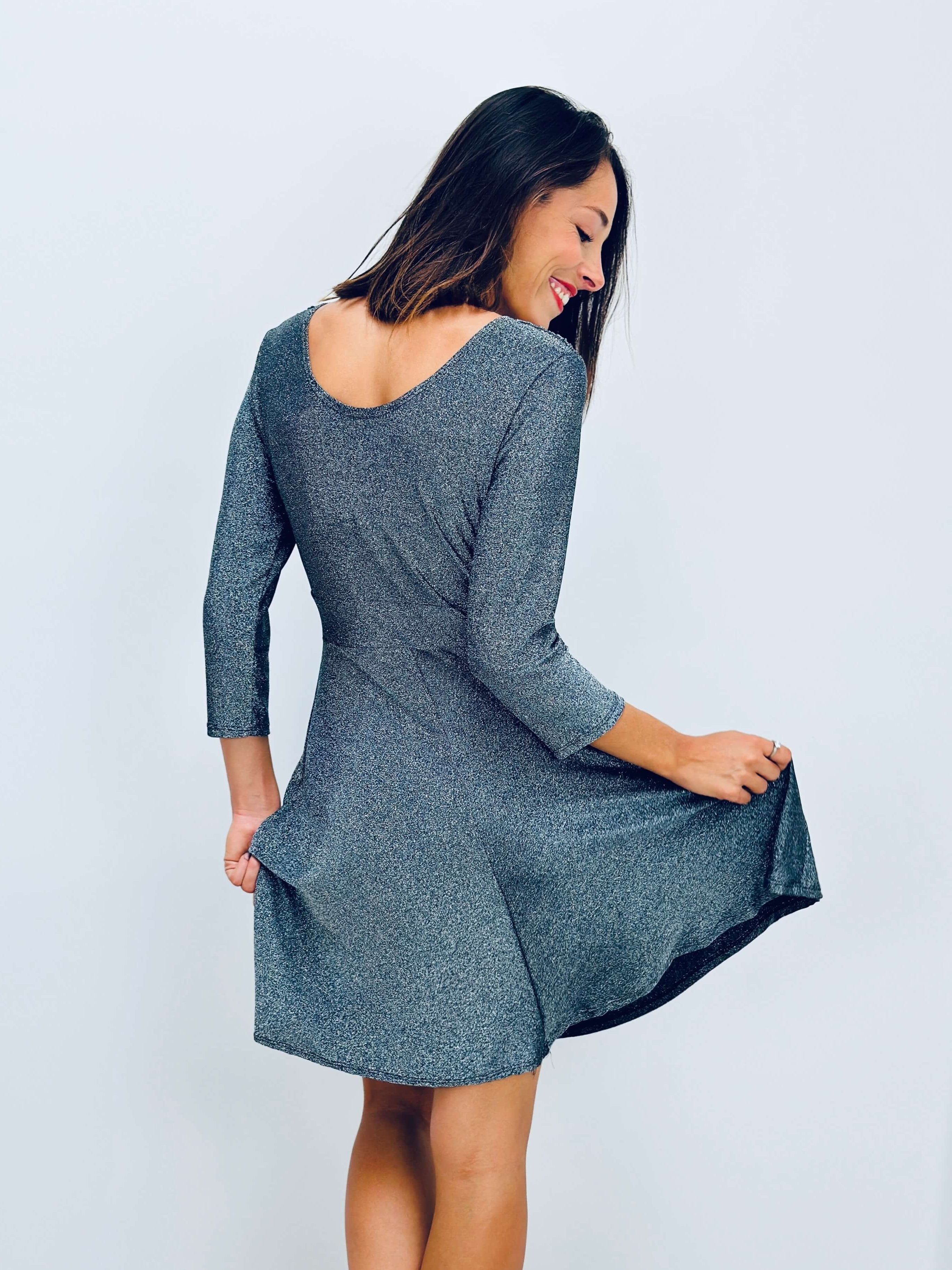 Vestido plateado - NAOMIE