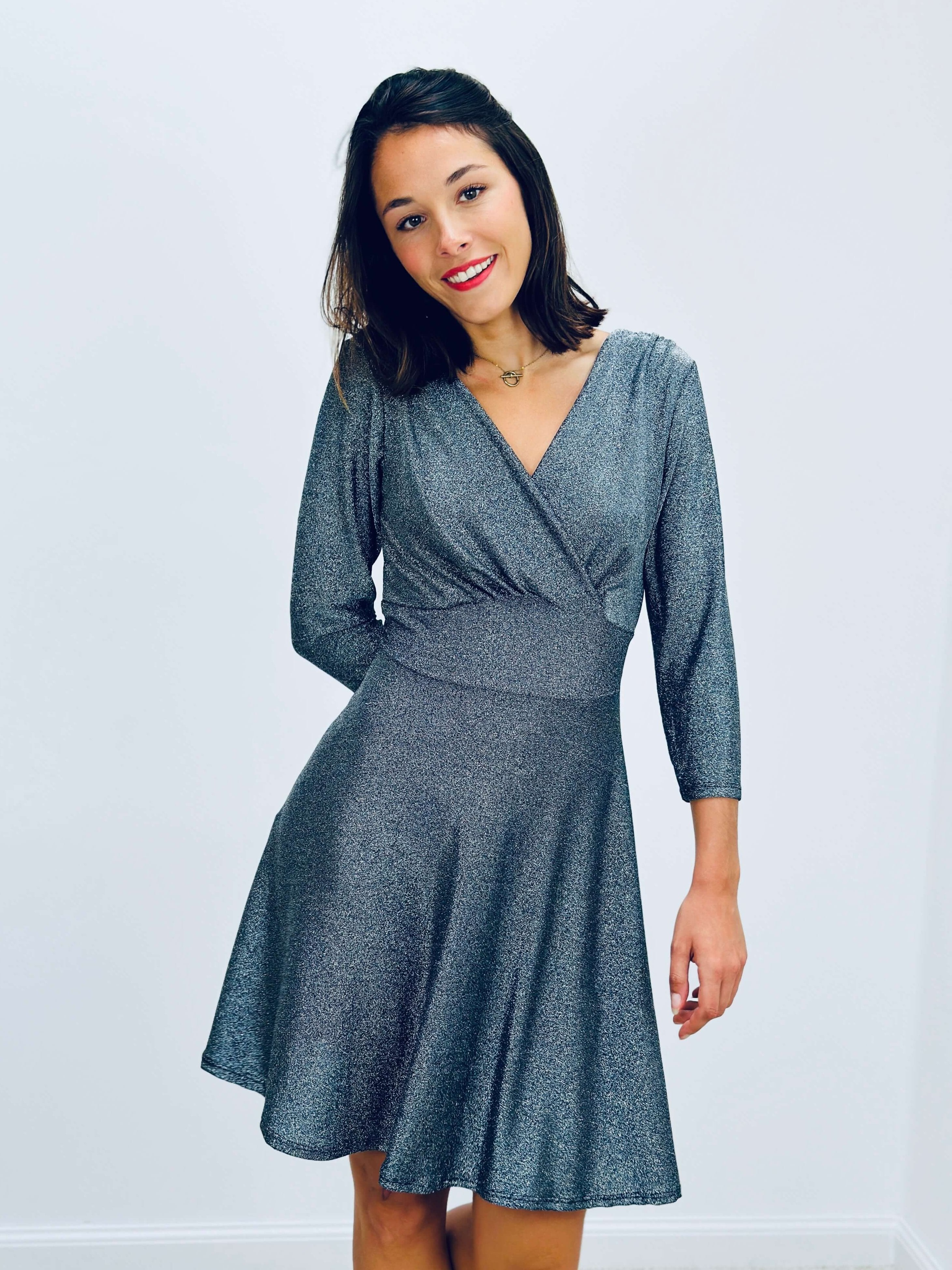 Vestido plateado - NAOMIE