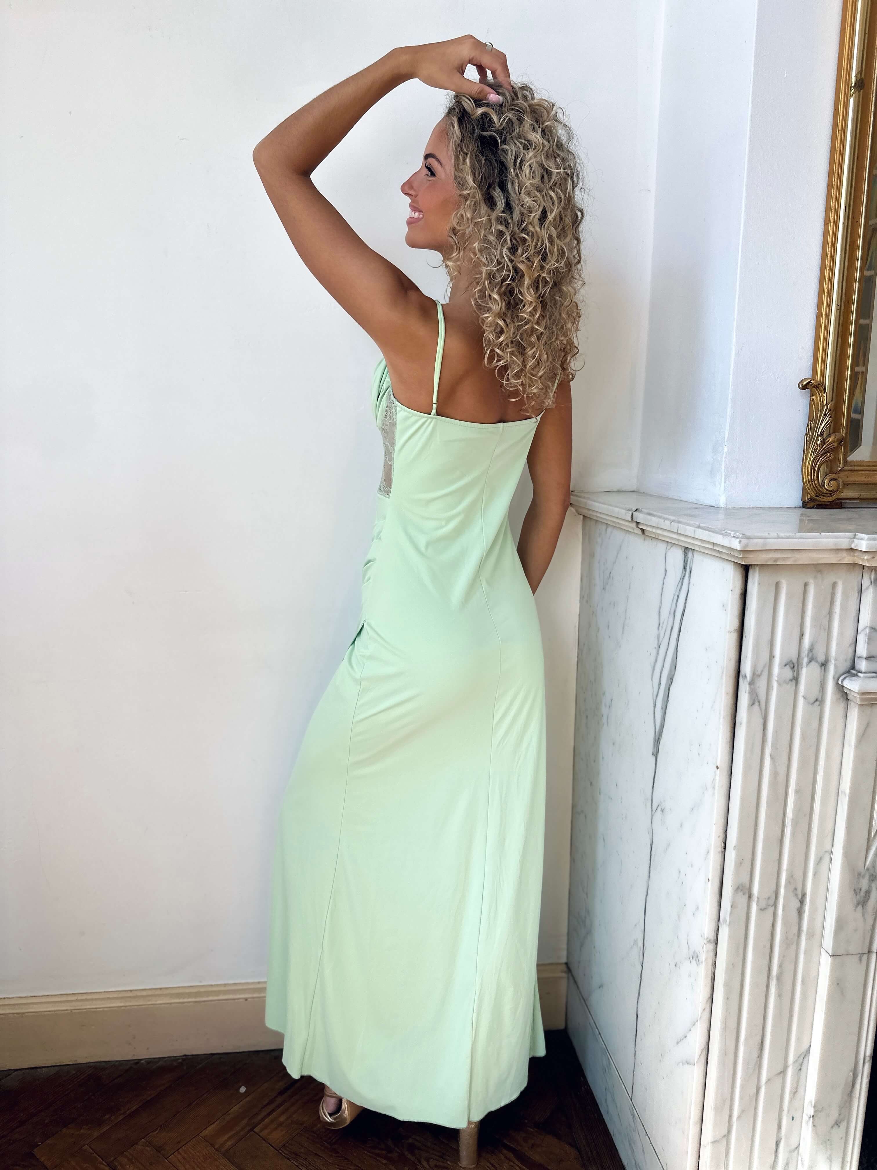 Robe vert sauge - CHLOE