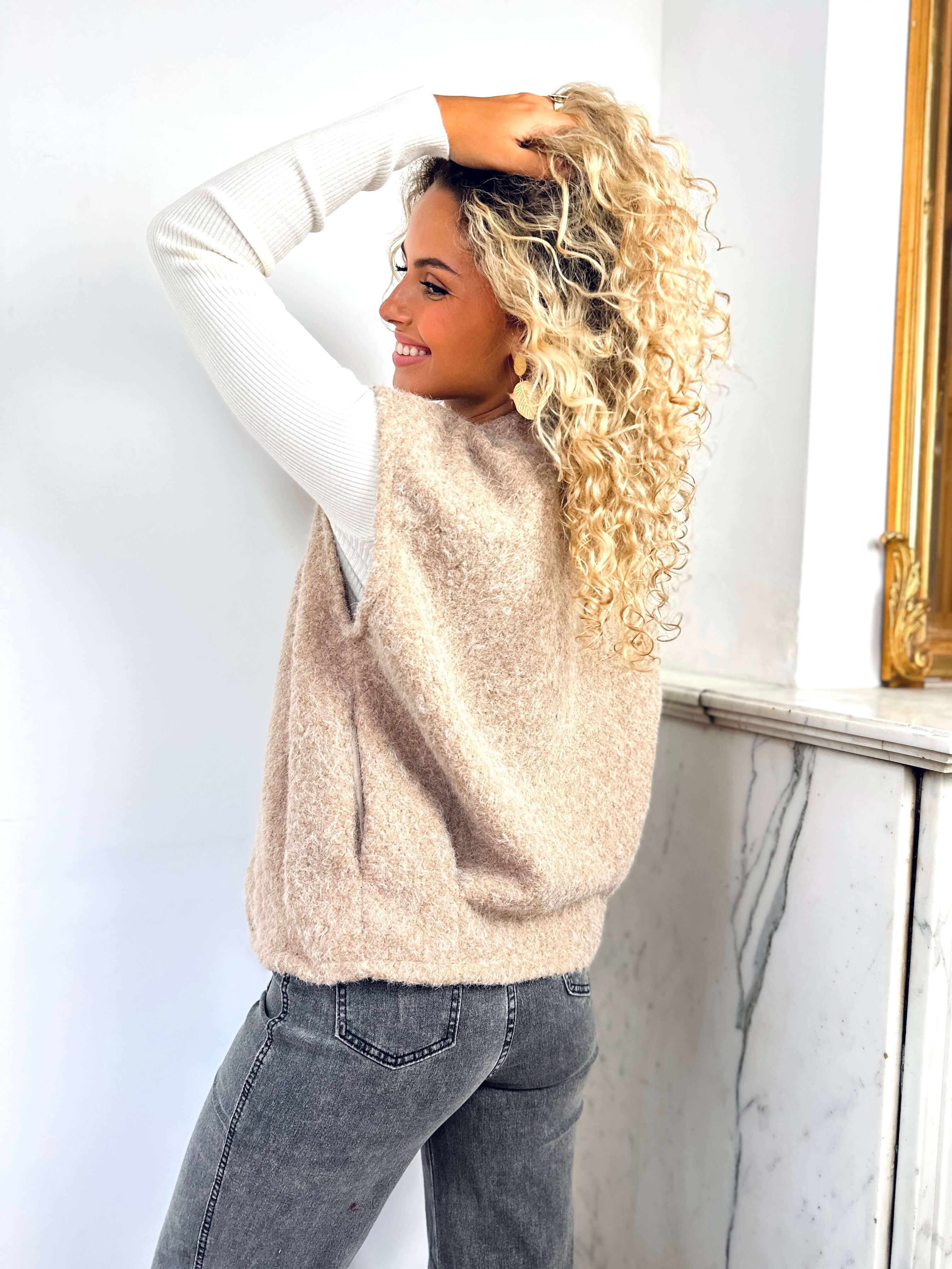 Gilet beige - PAOLA