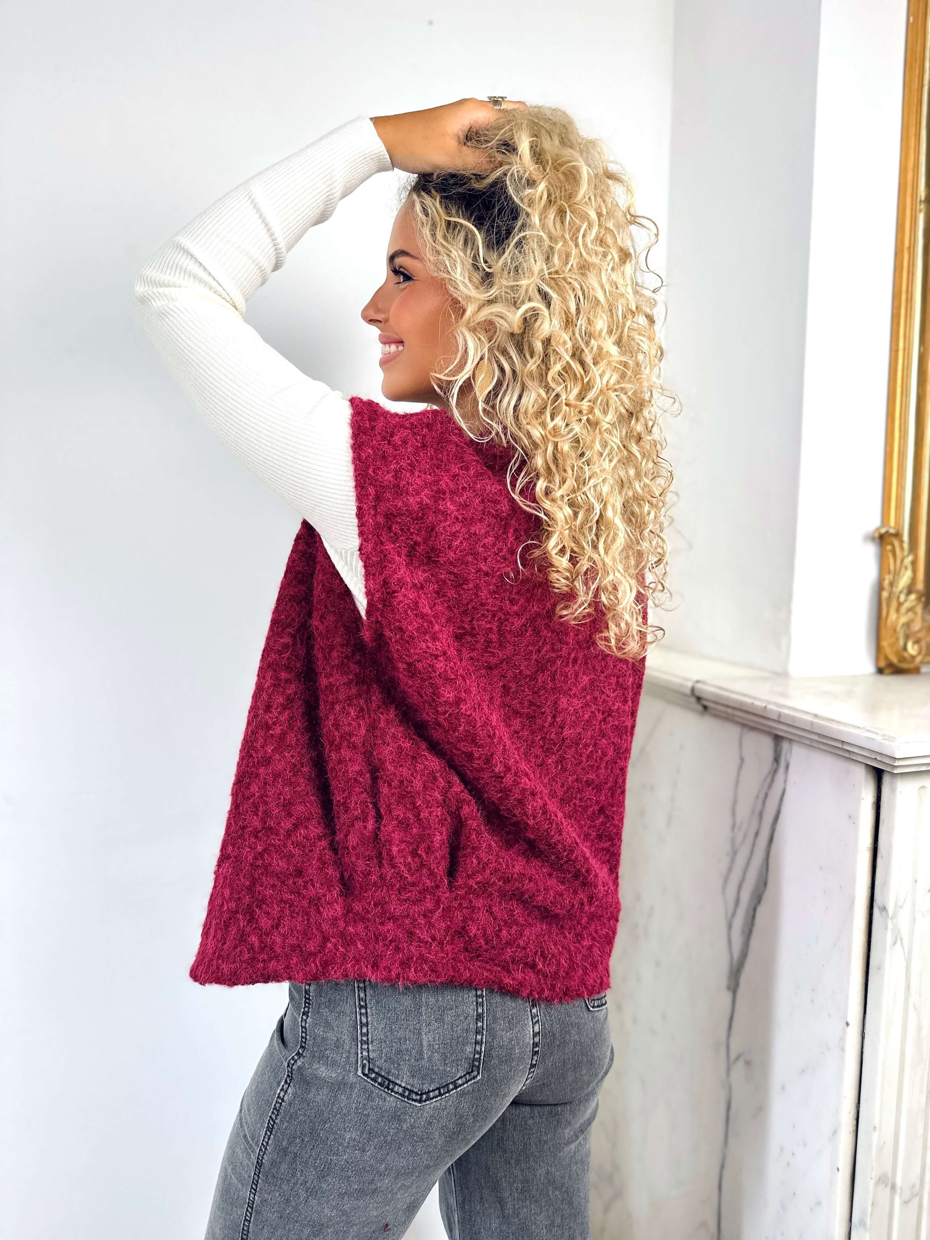 Gilet bordeaux - PAOLA
