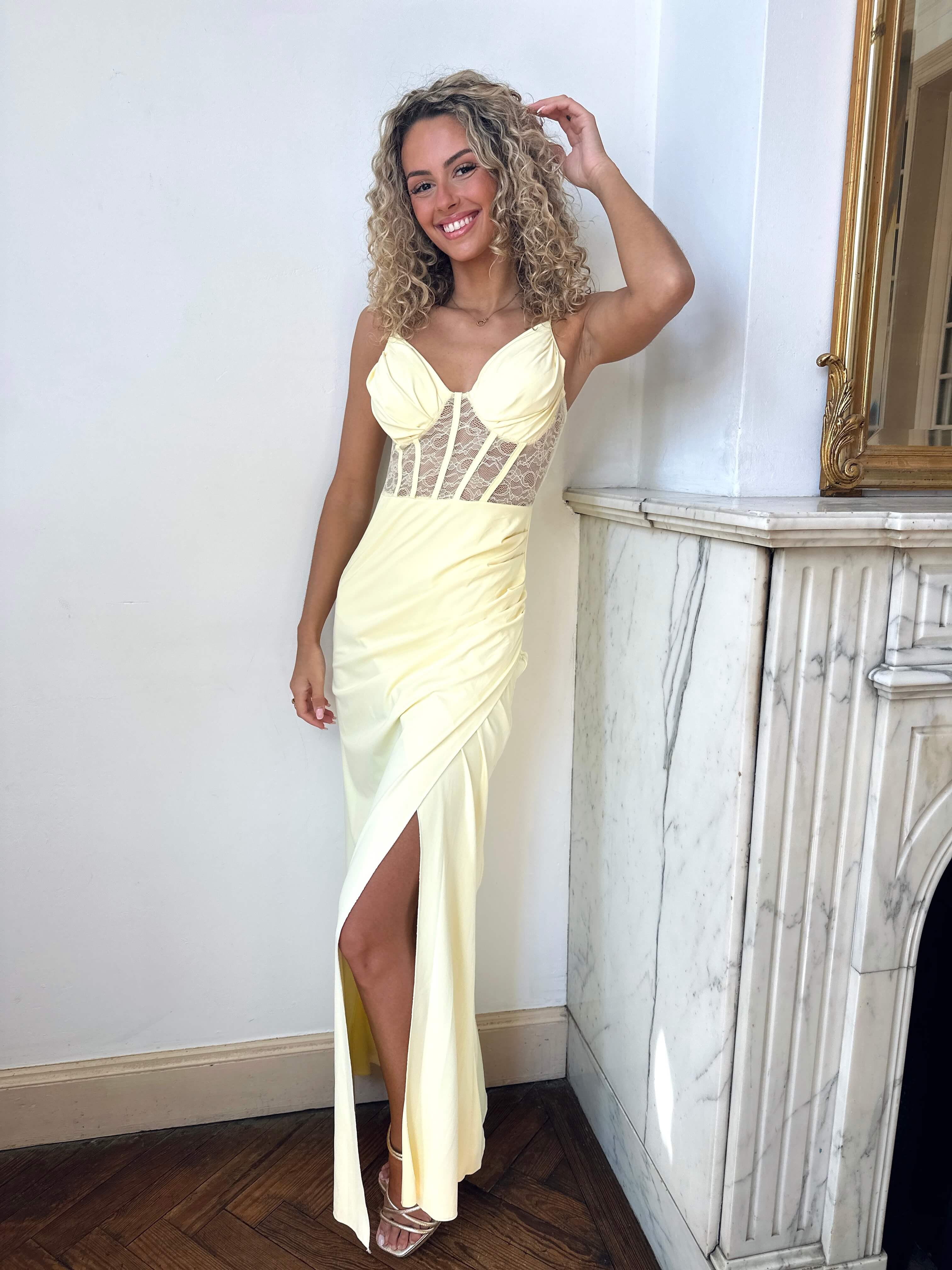 Robe jaune pastel - CHLOE