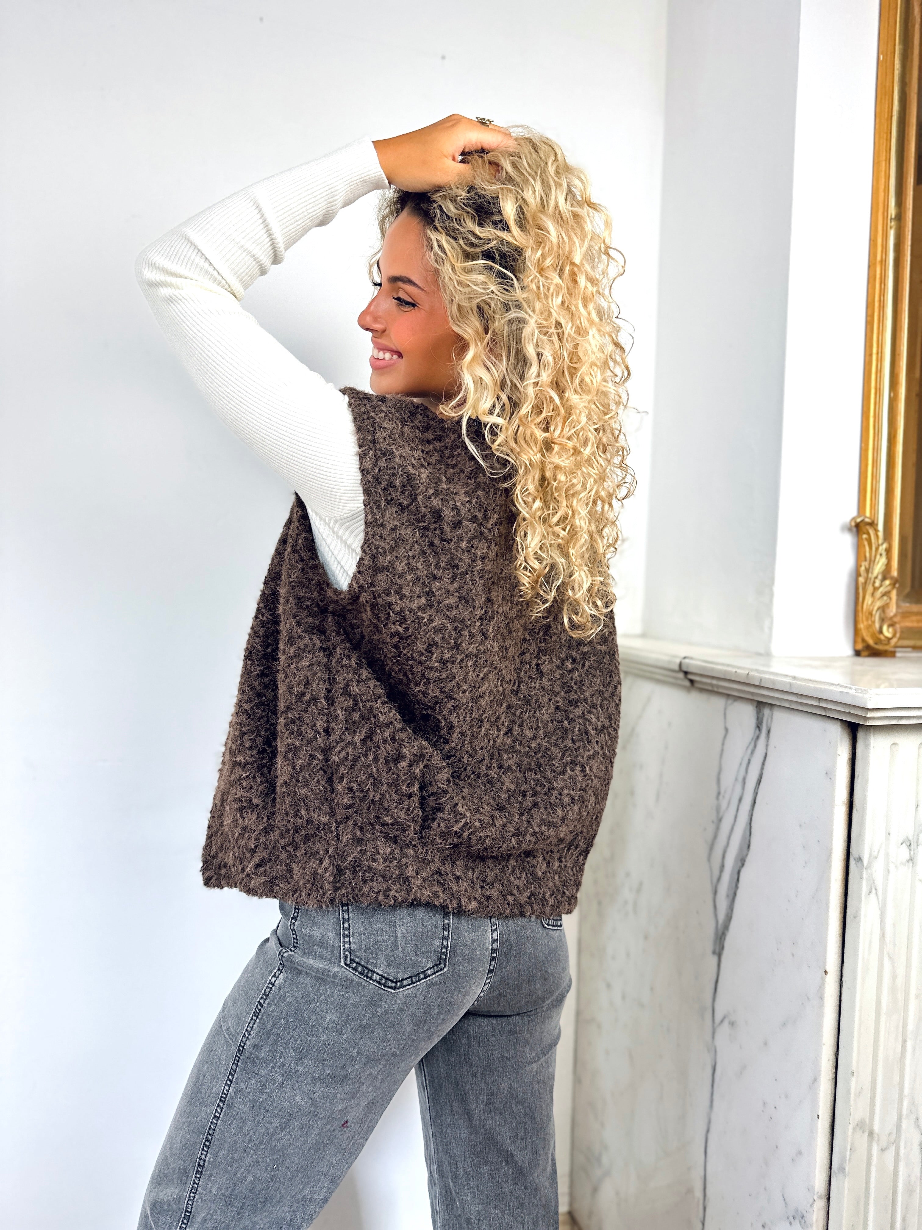 Gilet marron - PAOLA