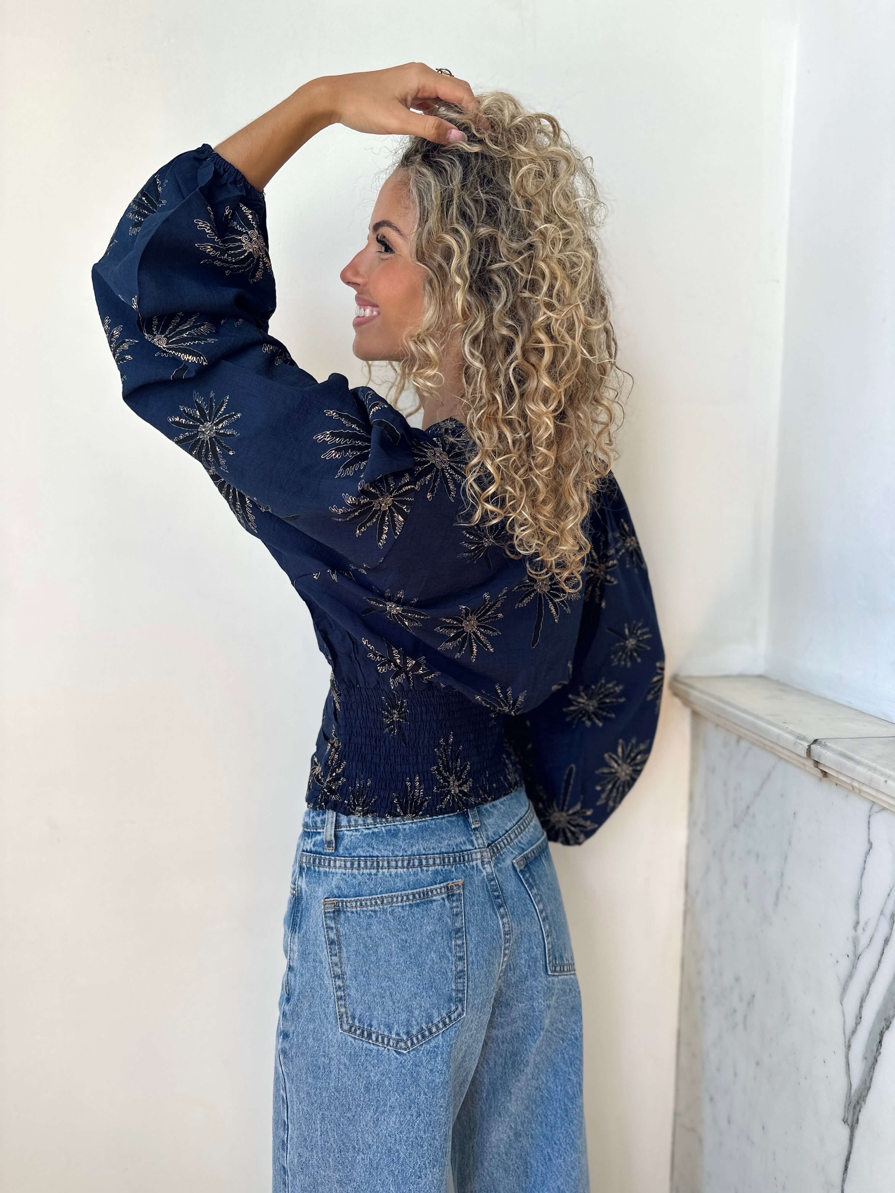 Blouse bleu - MARGOT