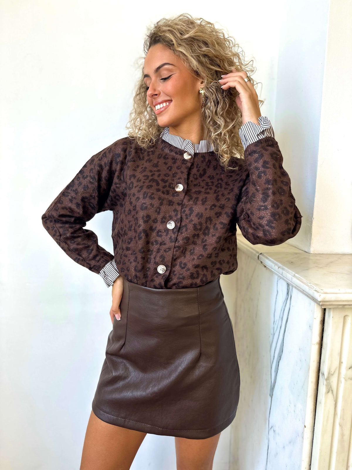 Gilet chocolat - LEANA