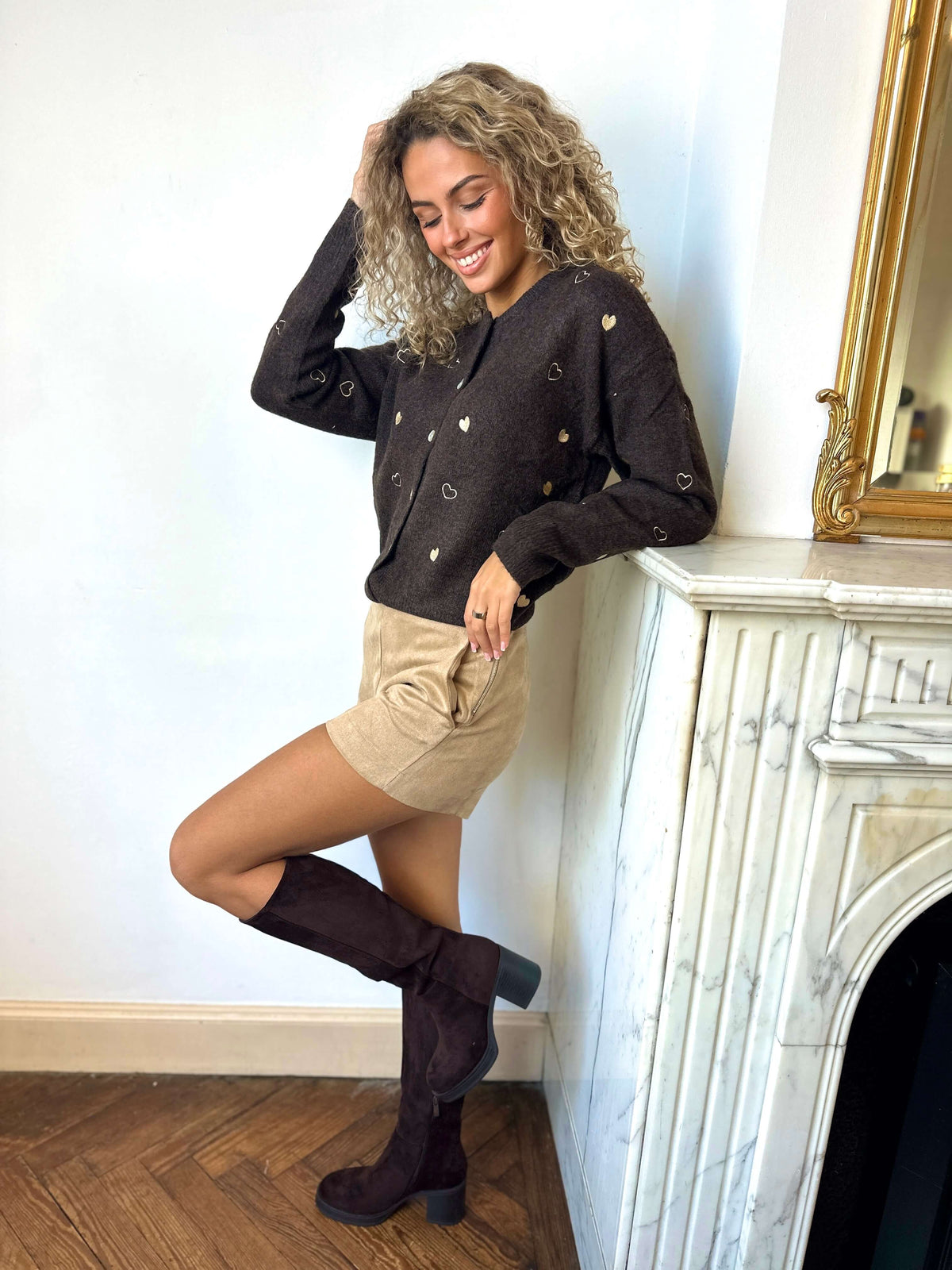 Gilet chocolat - AMELIA
