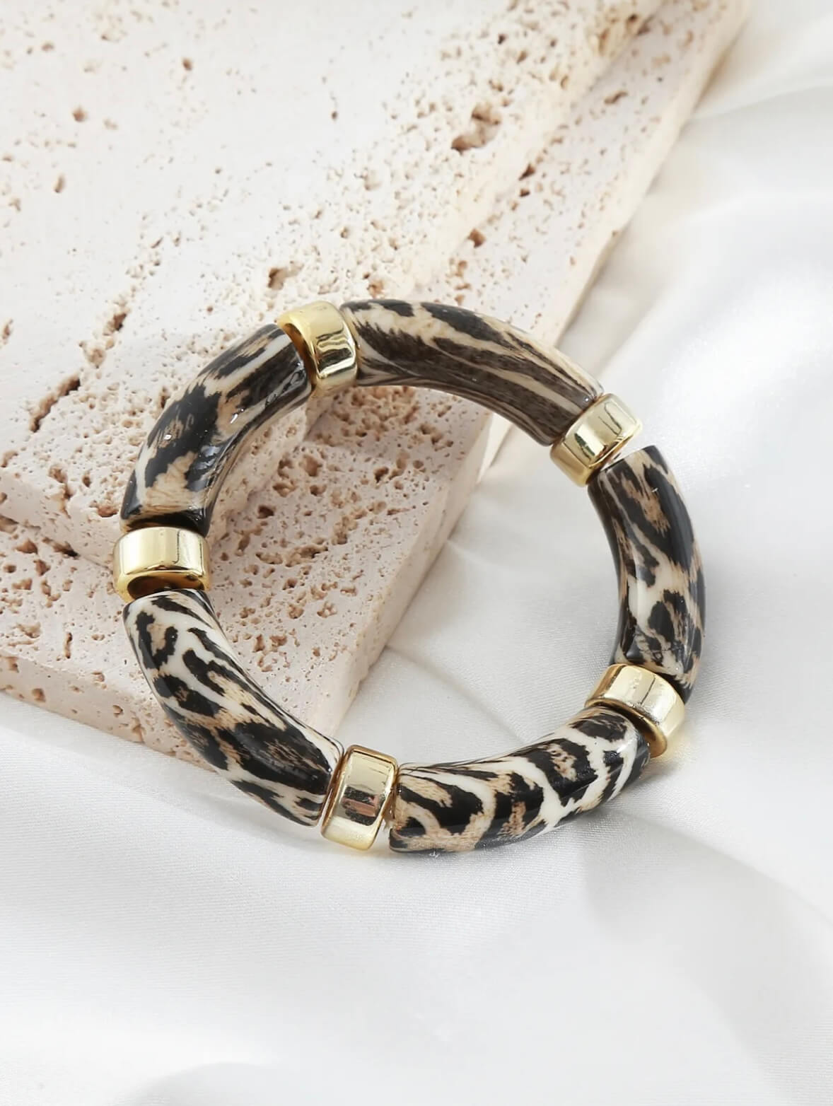 Bracelet Léopard & Doré - LEONIE