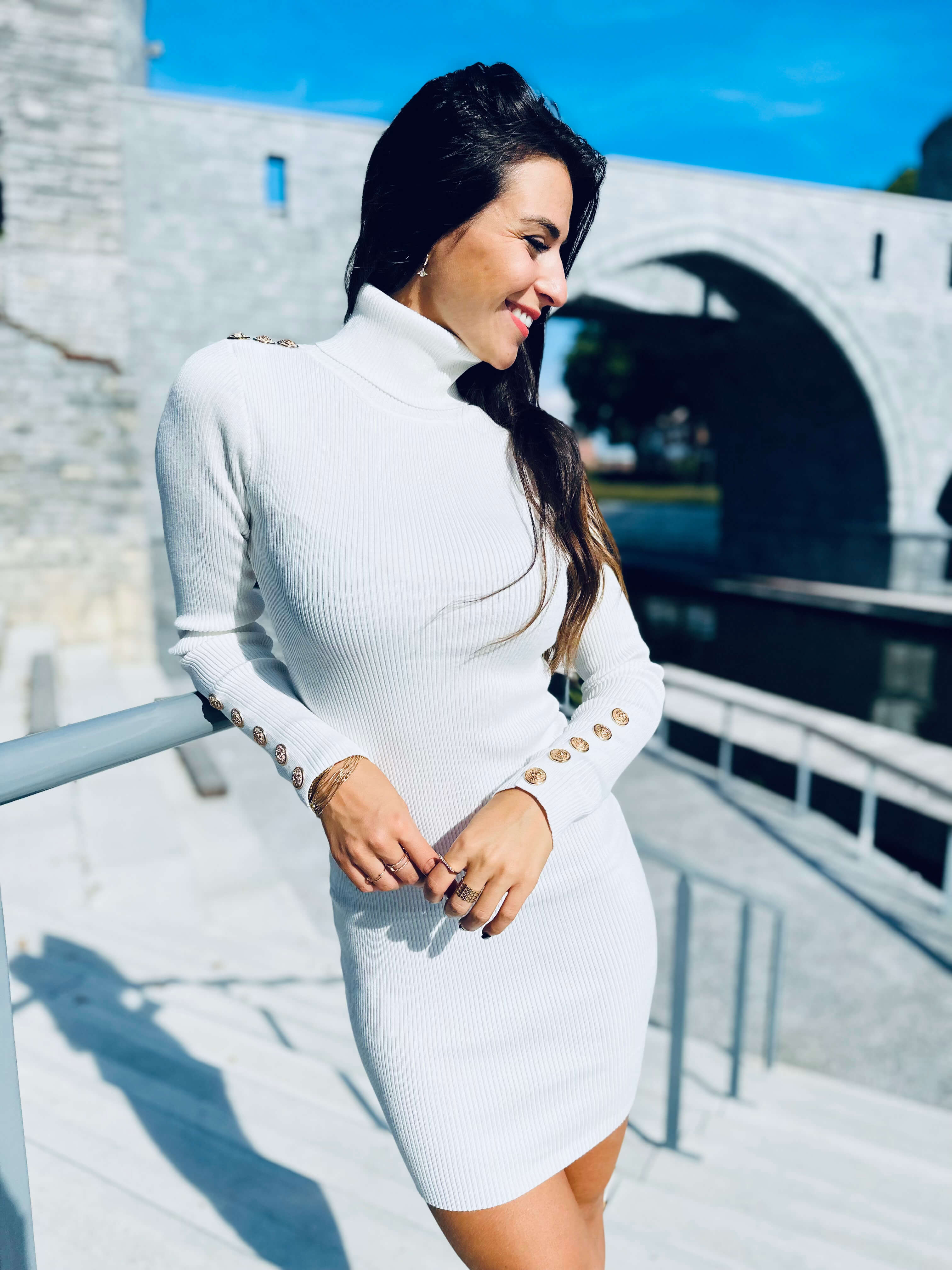 Robe pull blanche - ANNA