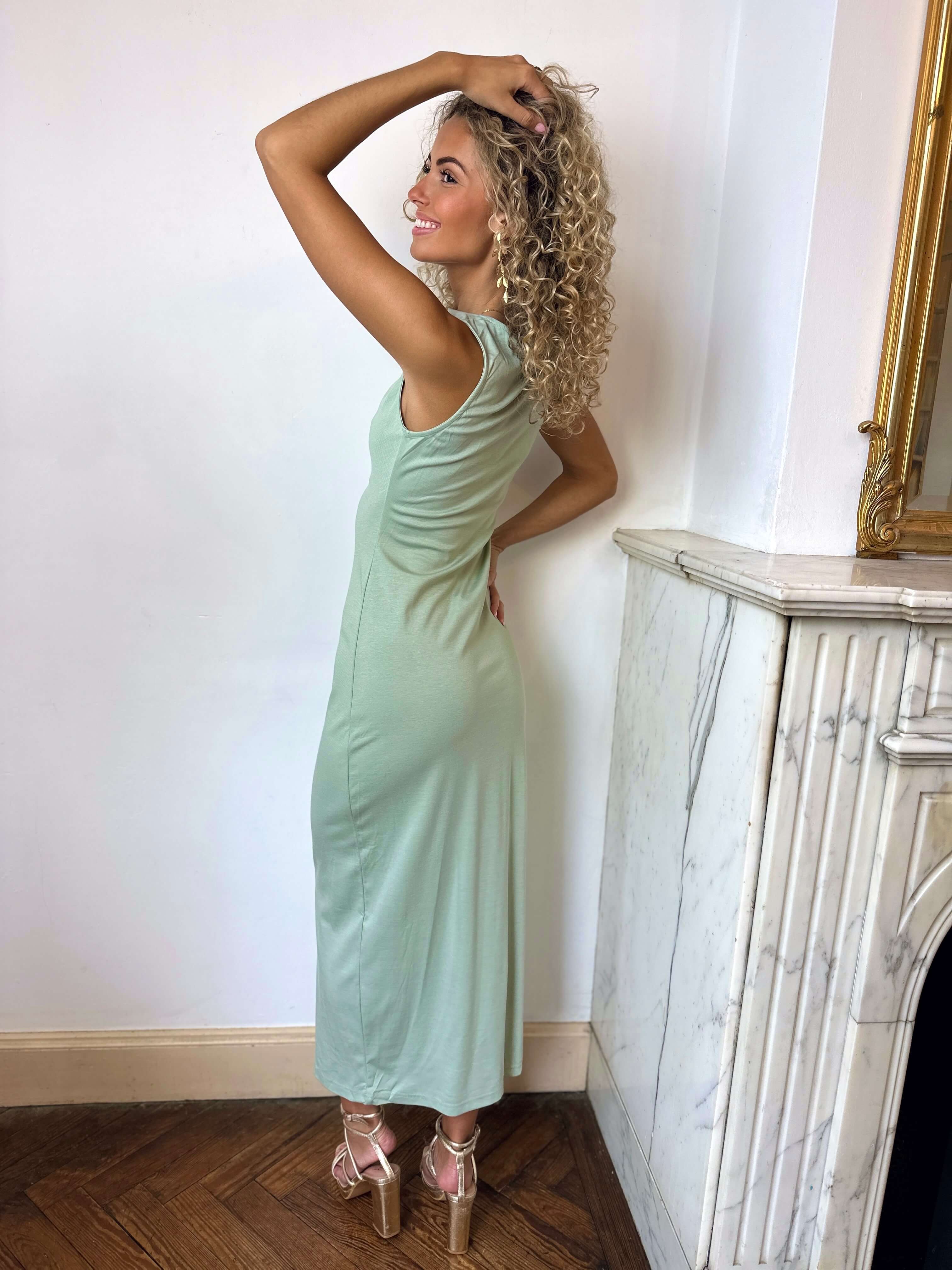Robe vert sauge - ANGELE