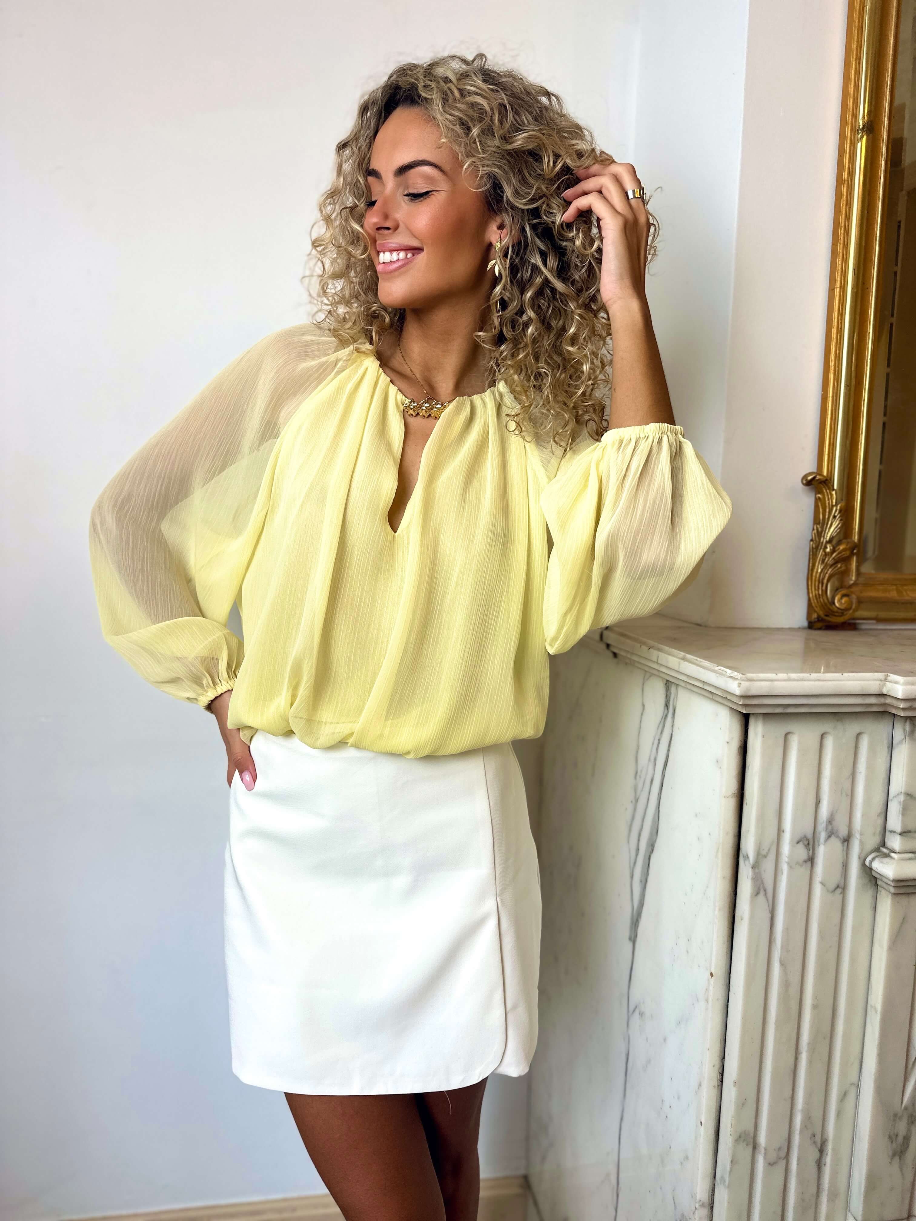 Jupe short blanche - EMILIE