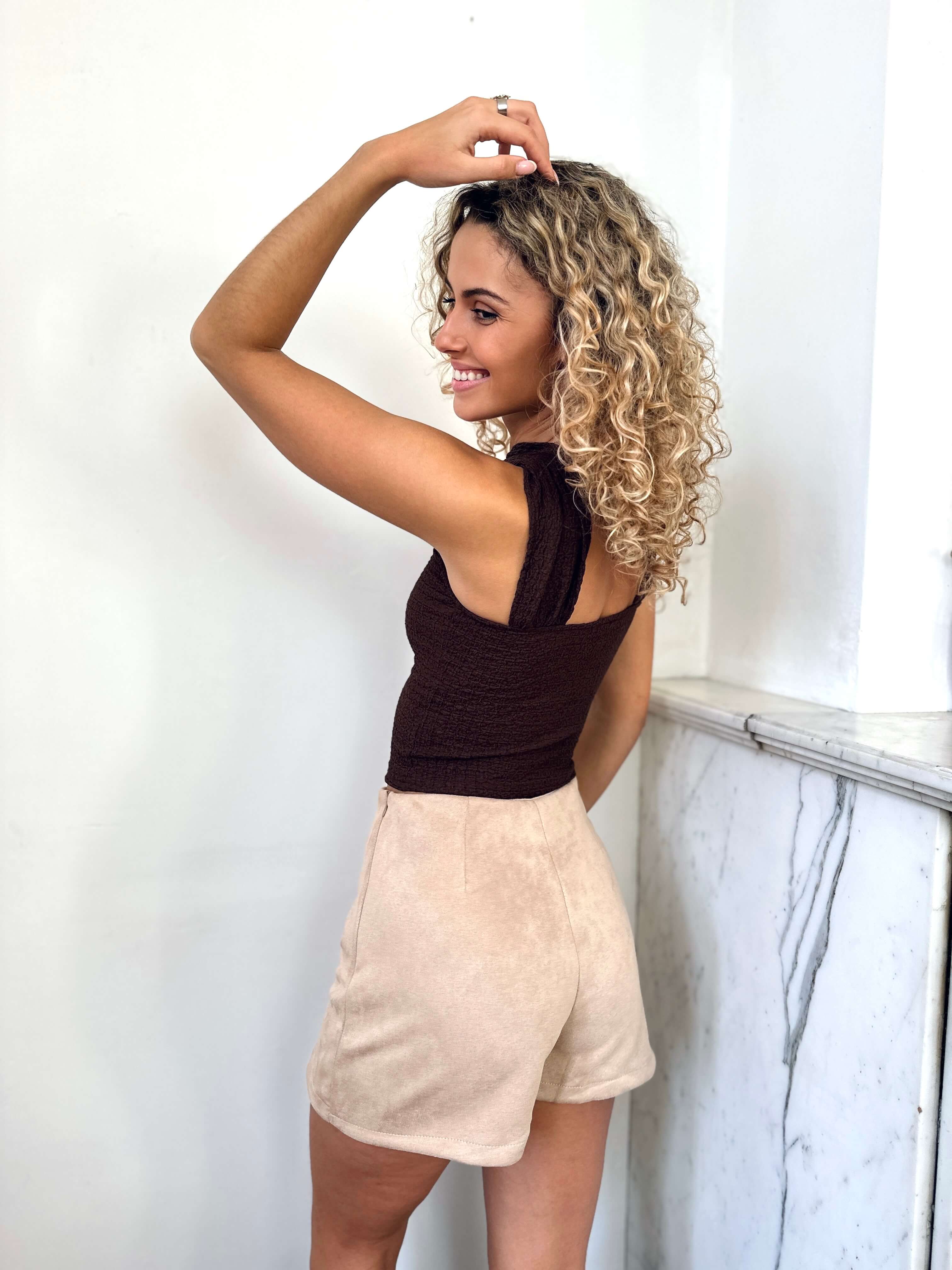 Jupe short beige - ELISA