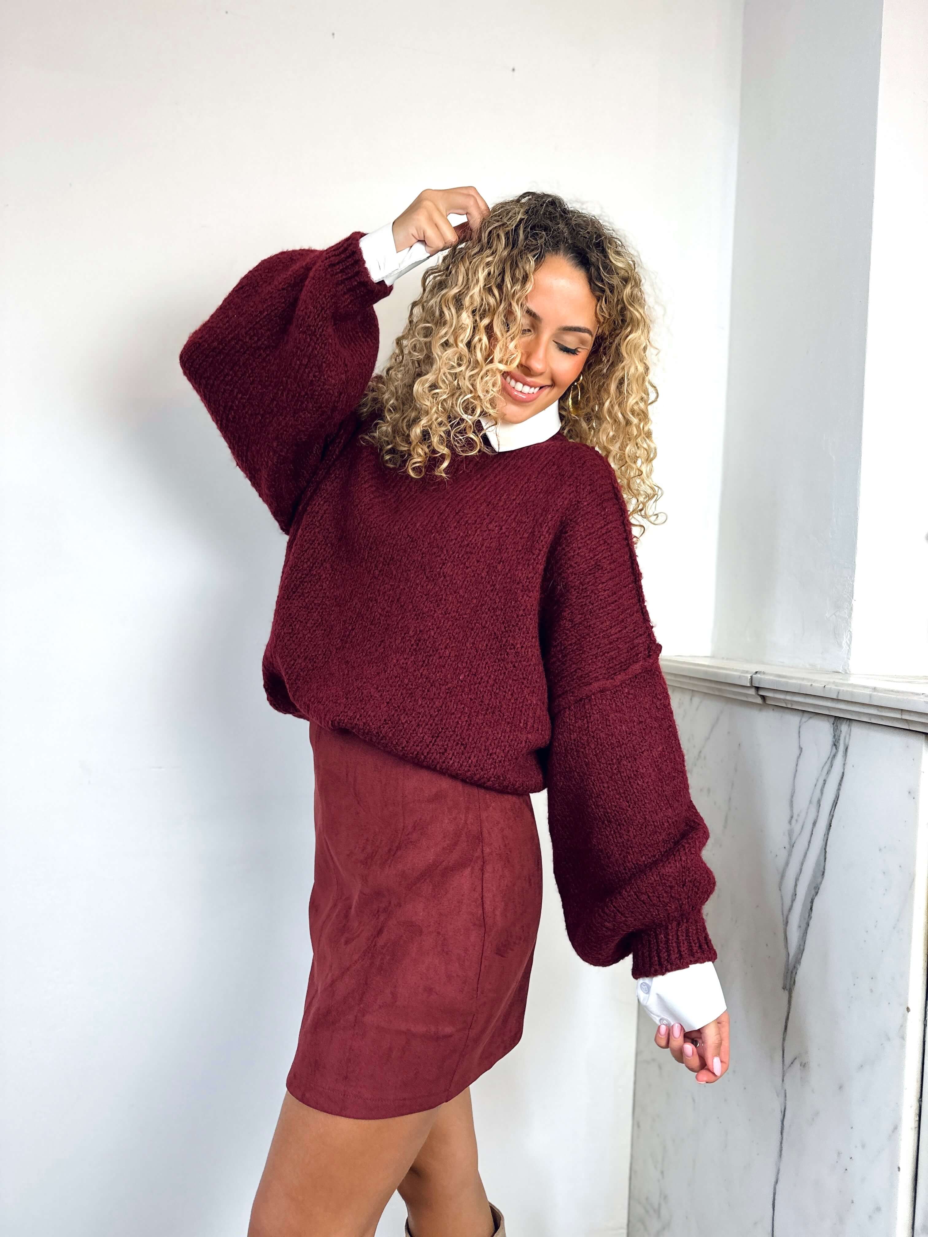 Jupe bordeaux - ANNA