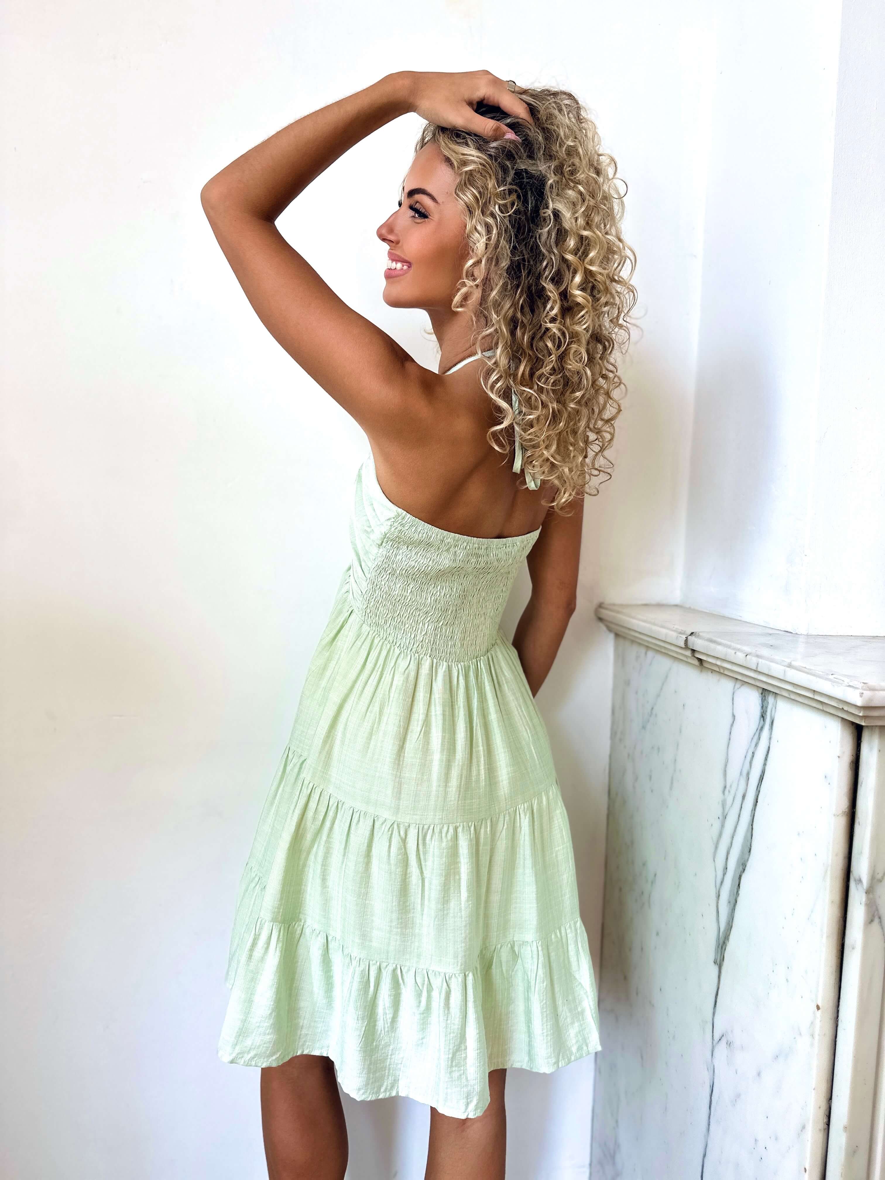 Robe vert sauge - TINA