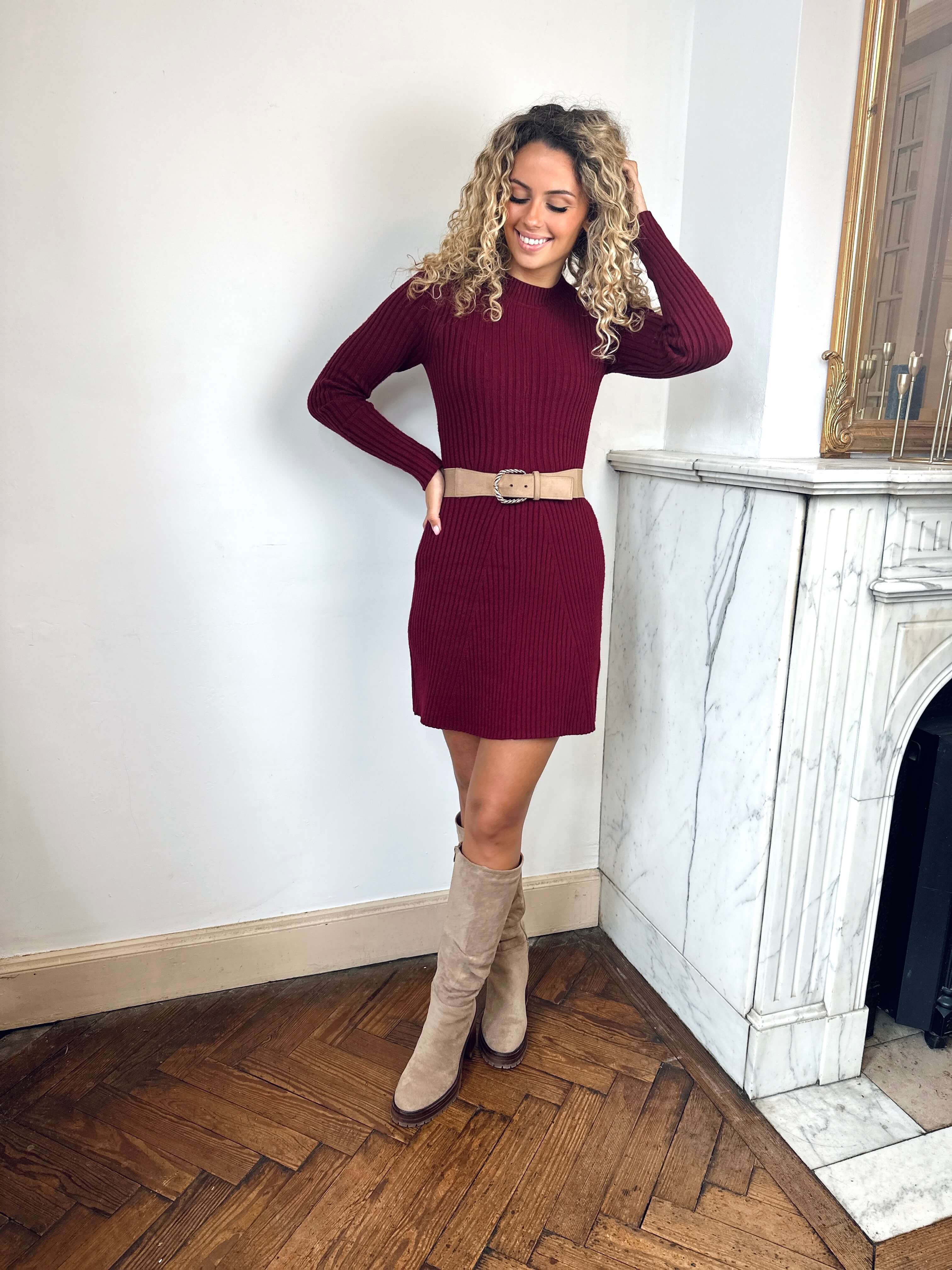 Robe pull bordeaux - MARINE