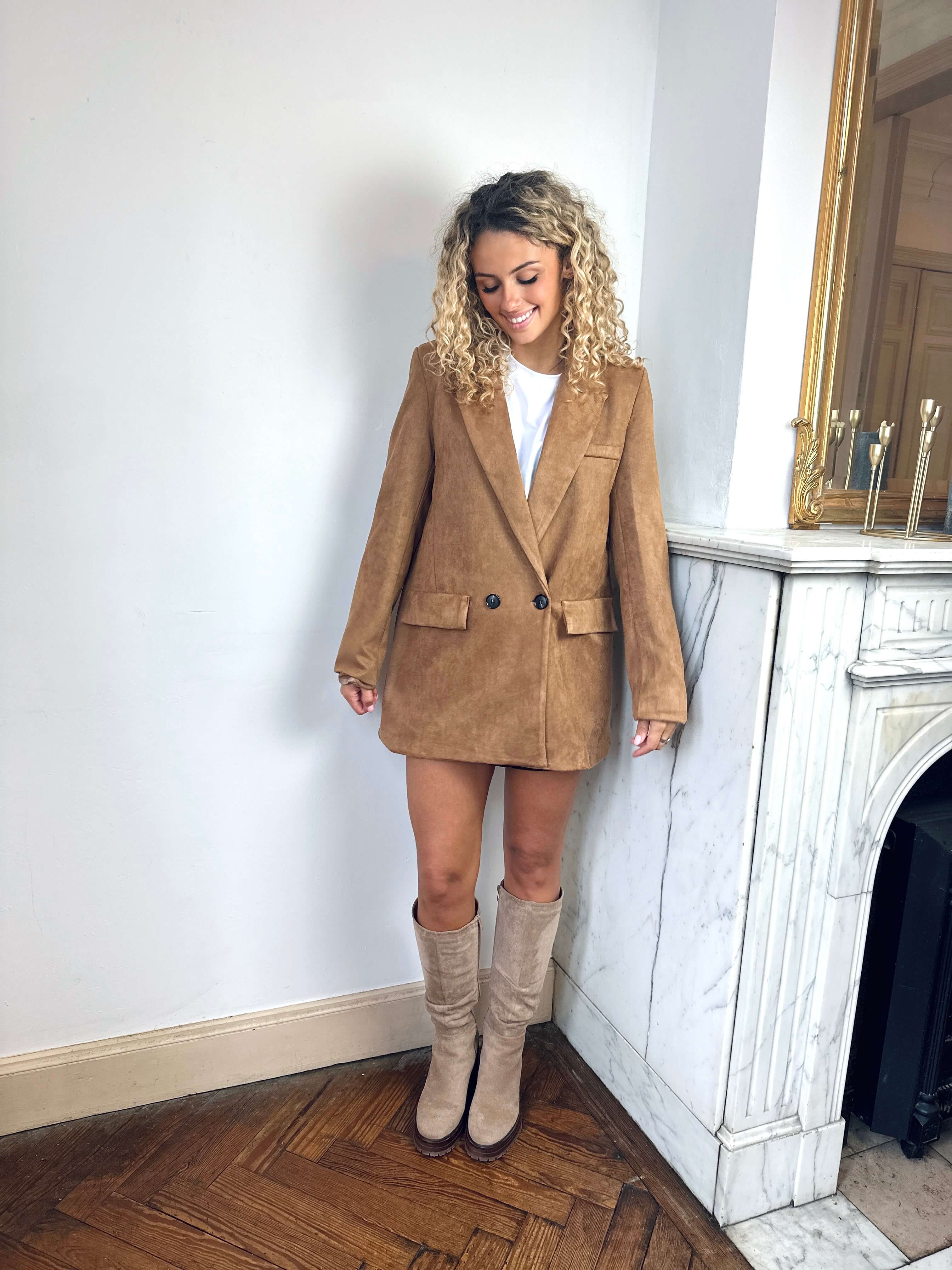 Chaqueta blazer camel - PAULINE