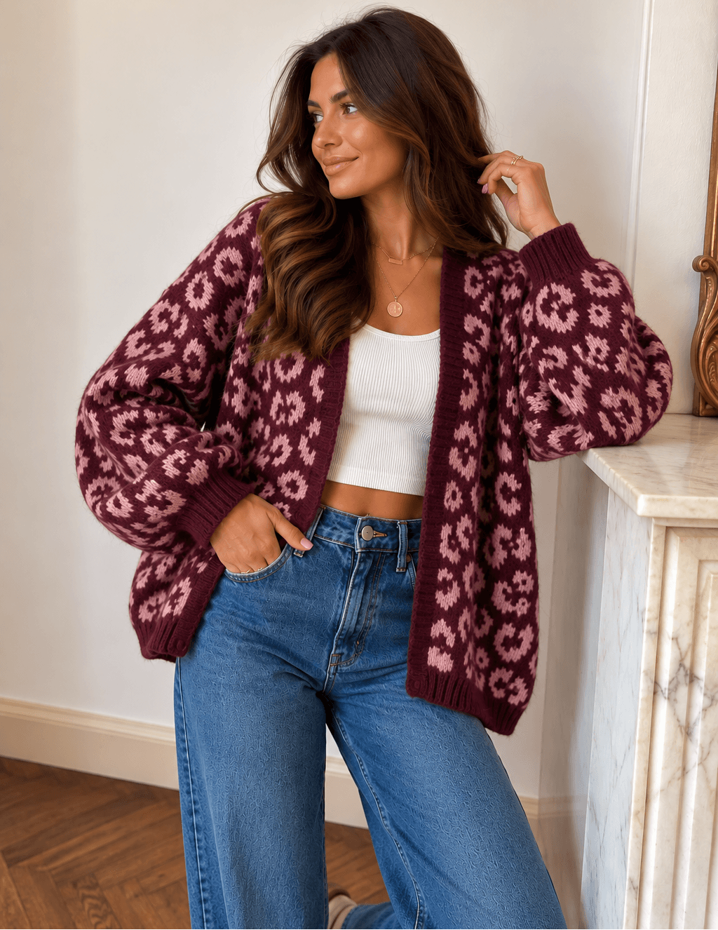Gilet bordeaux - LÉOPOLDINE