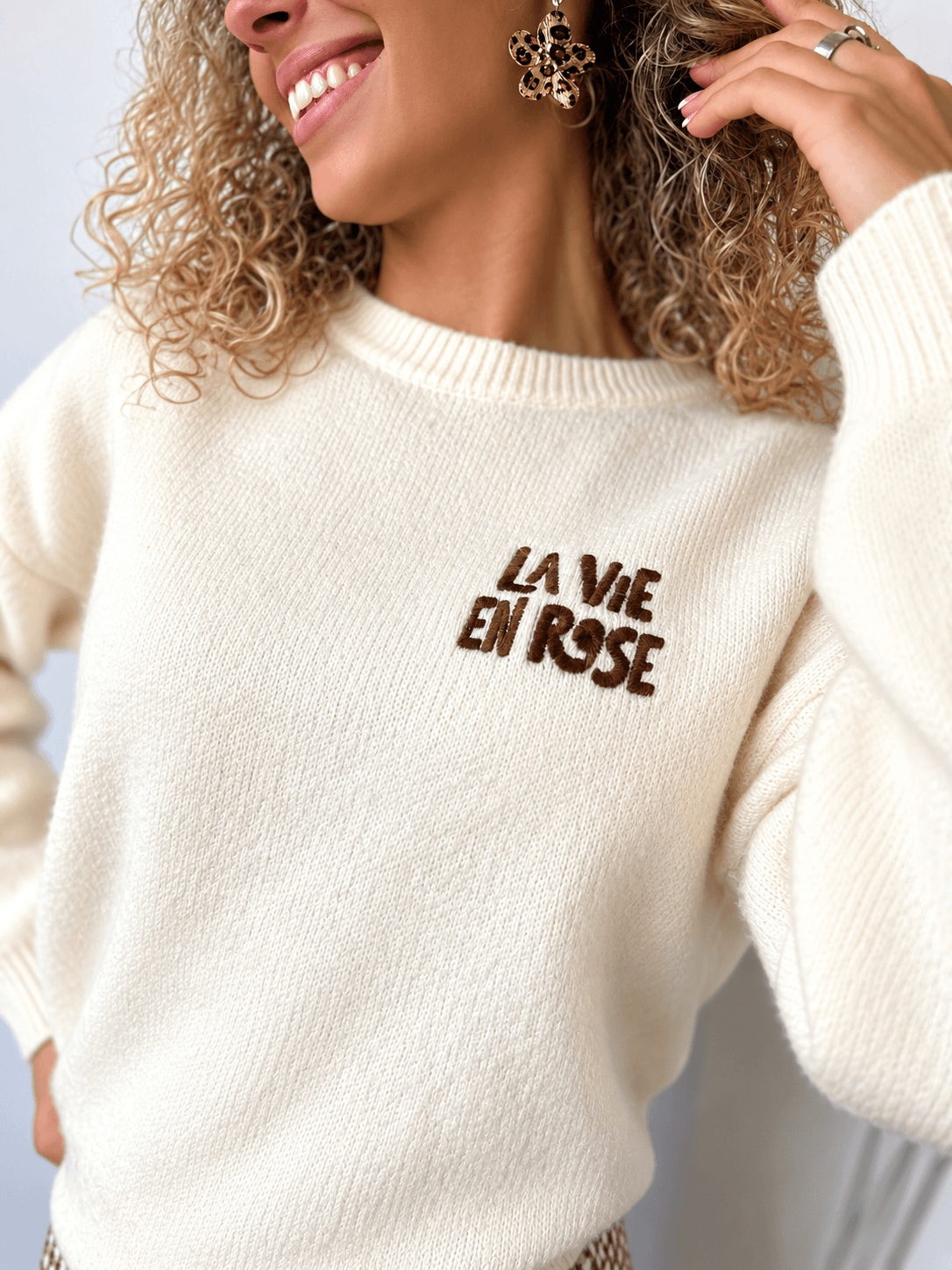Pull écru - LA VIE EN ROSE