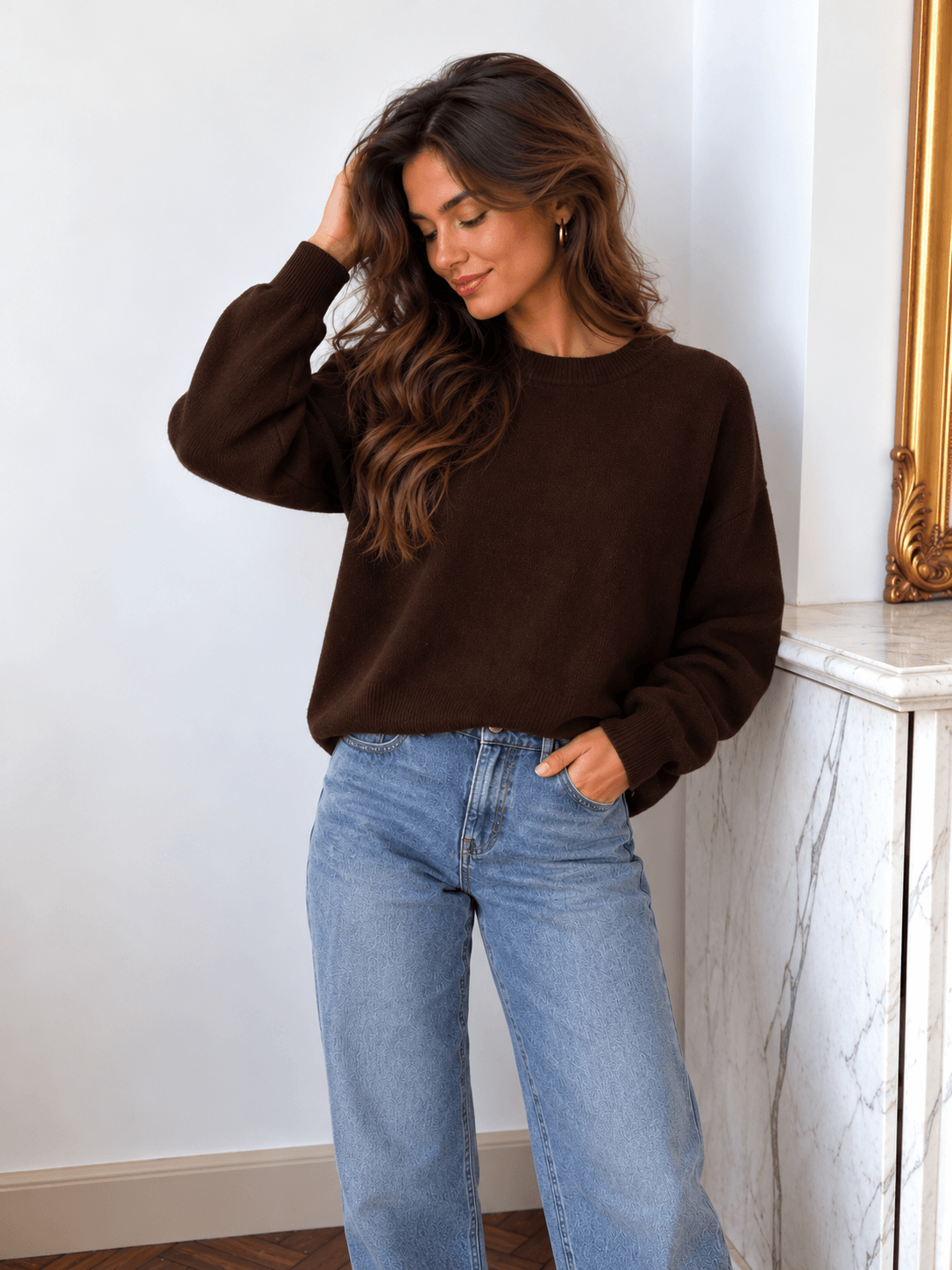 Pull chocolat - AMORE