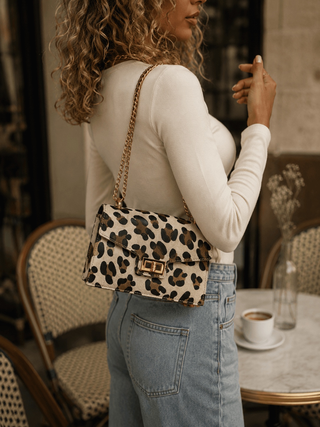 Sac léopard en cuir - LEONIE
