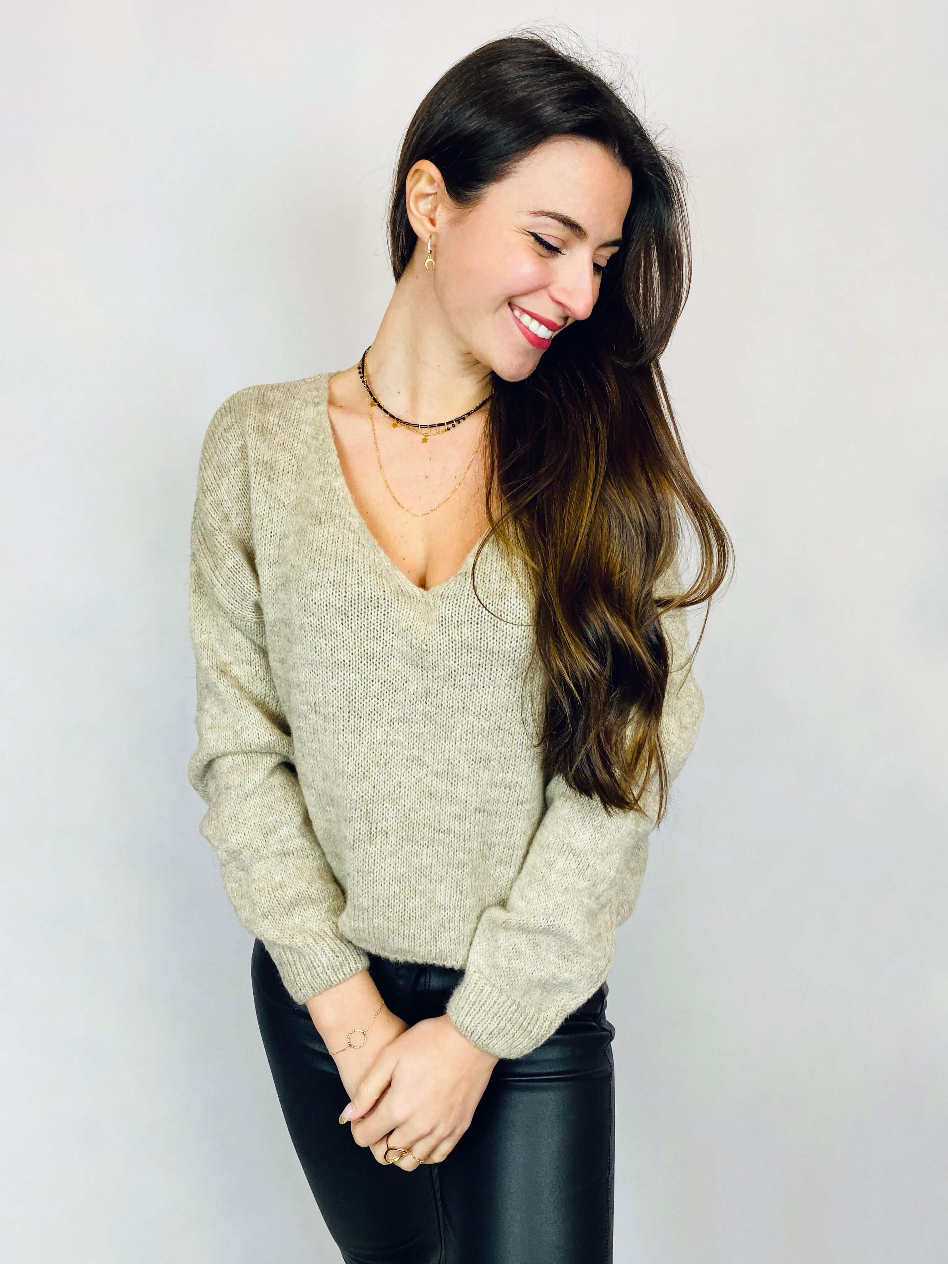 Pull beige - LOLA