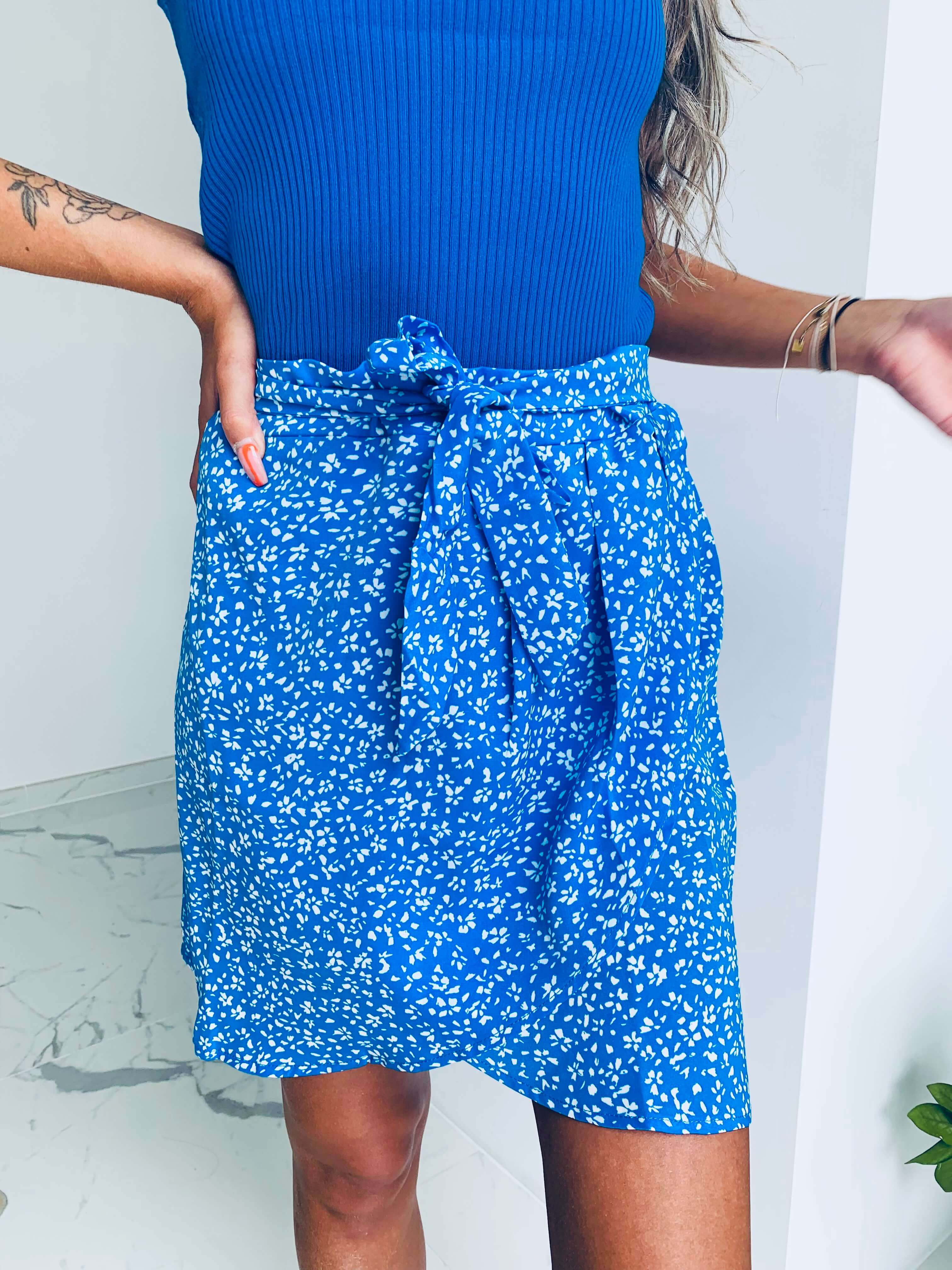 Jupe bleu - ELEONORE