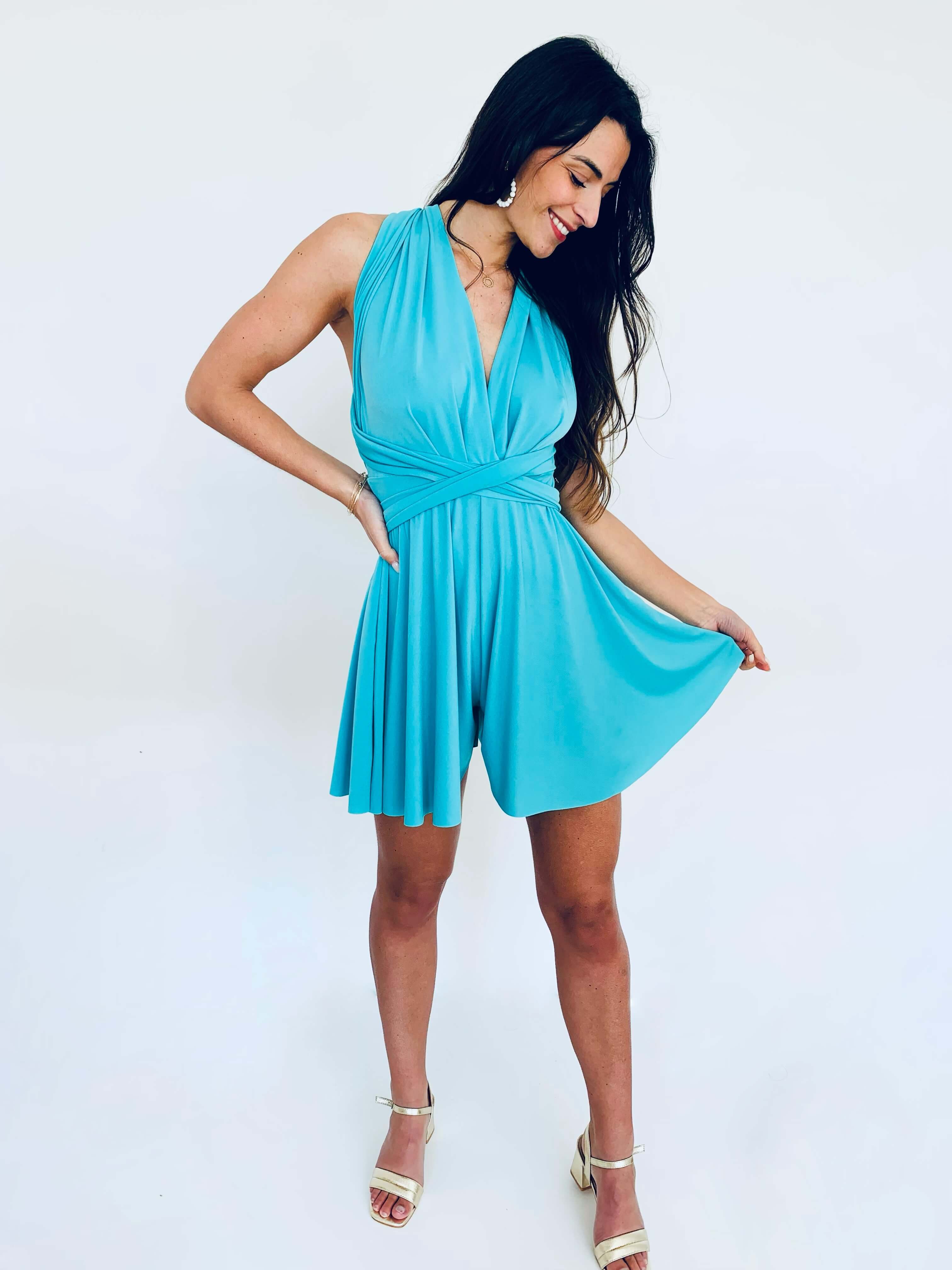 Combishort turquoise - JULIETTE