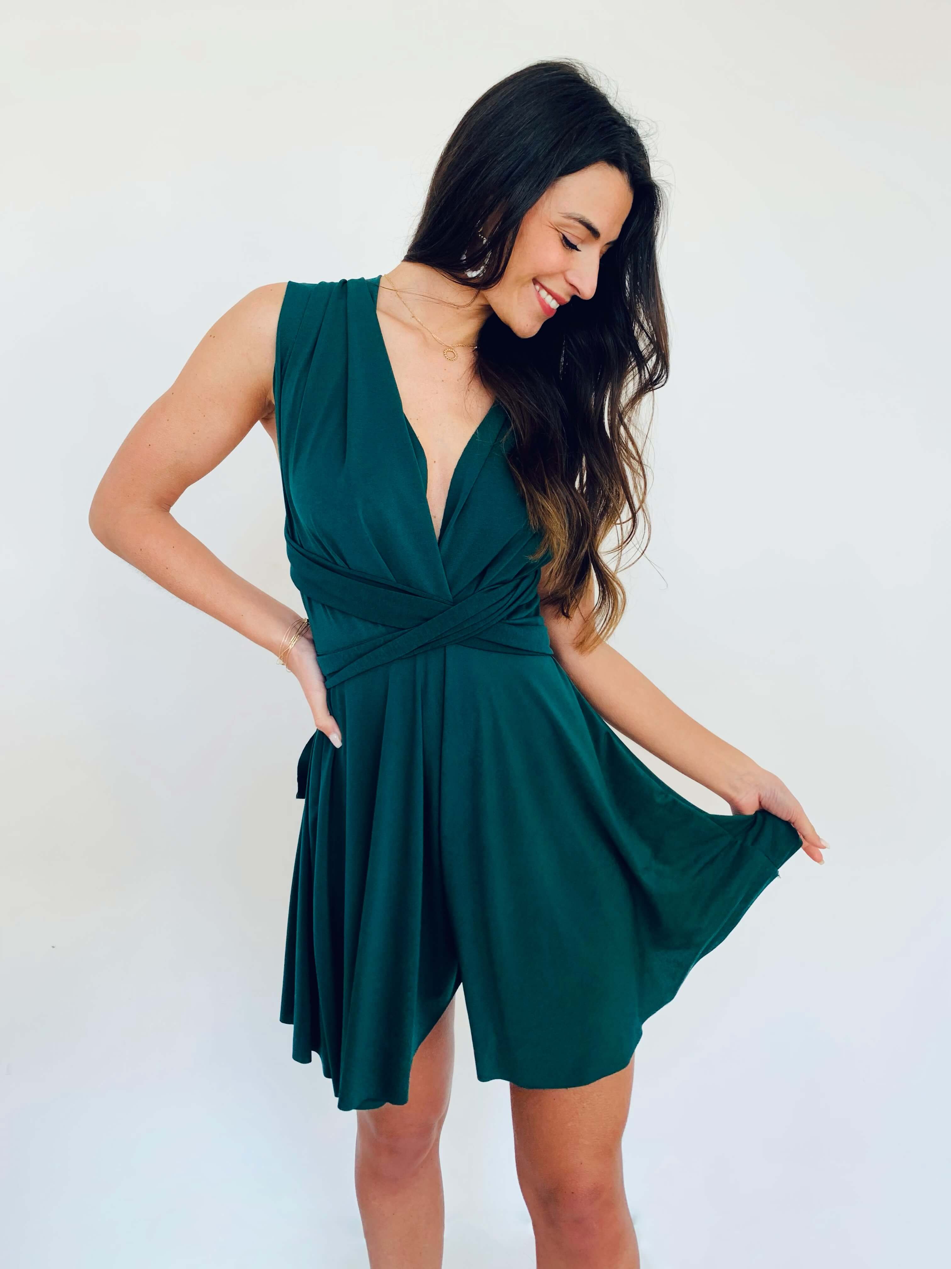 Combishort vert sapin - JULIETTE