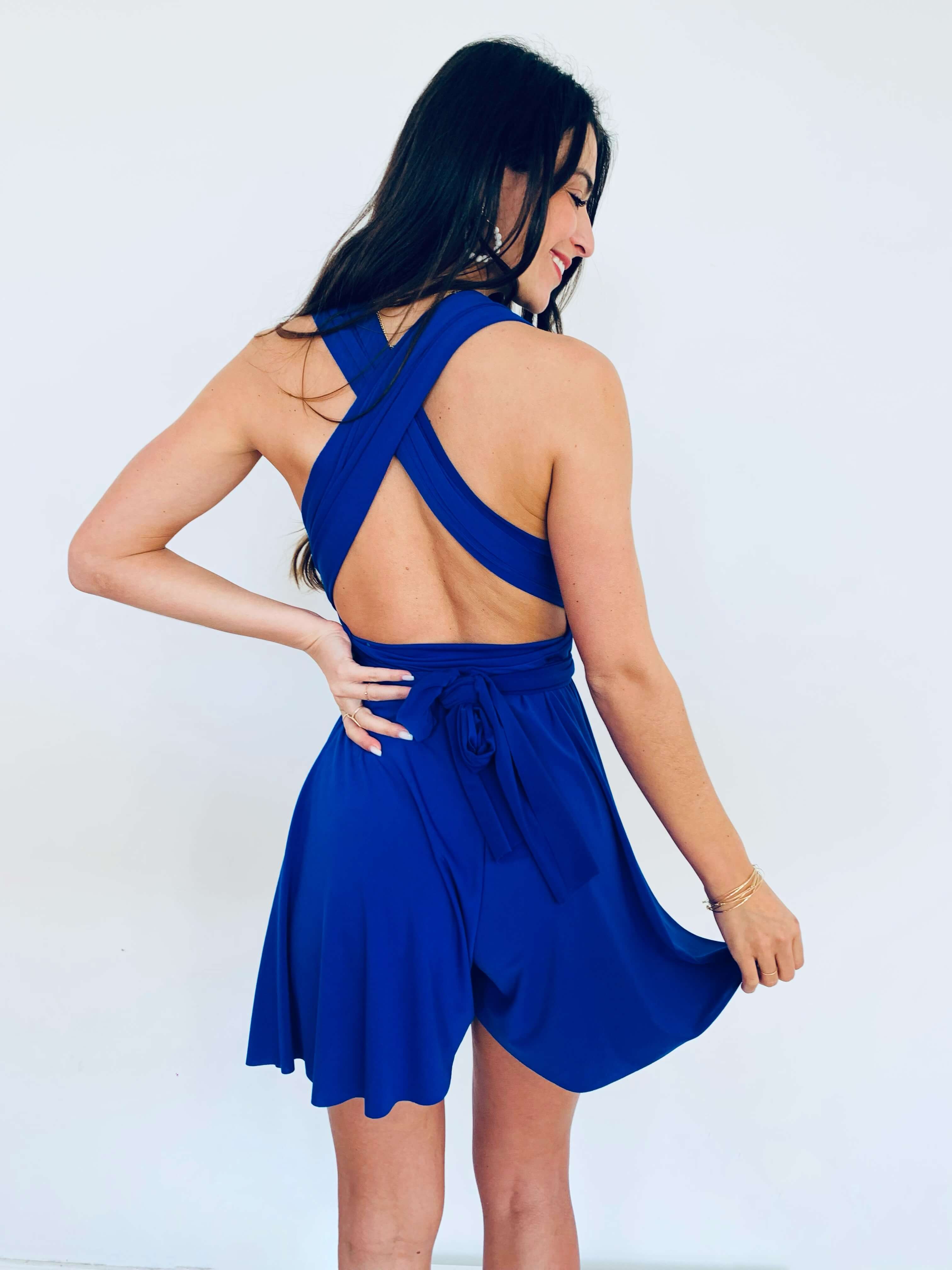 Combishort bleu royal - JULIETTE