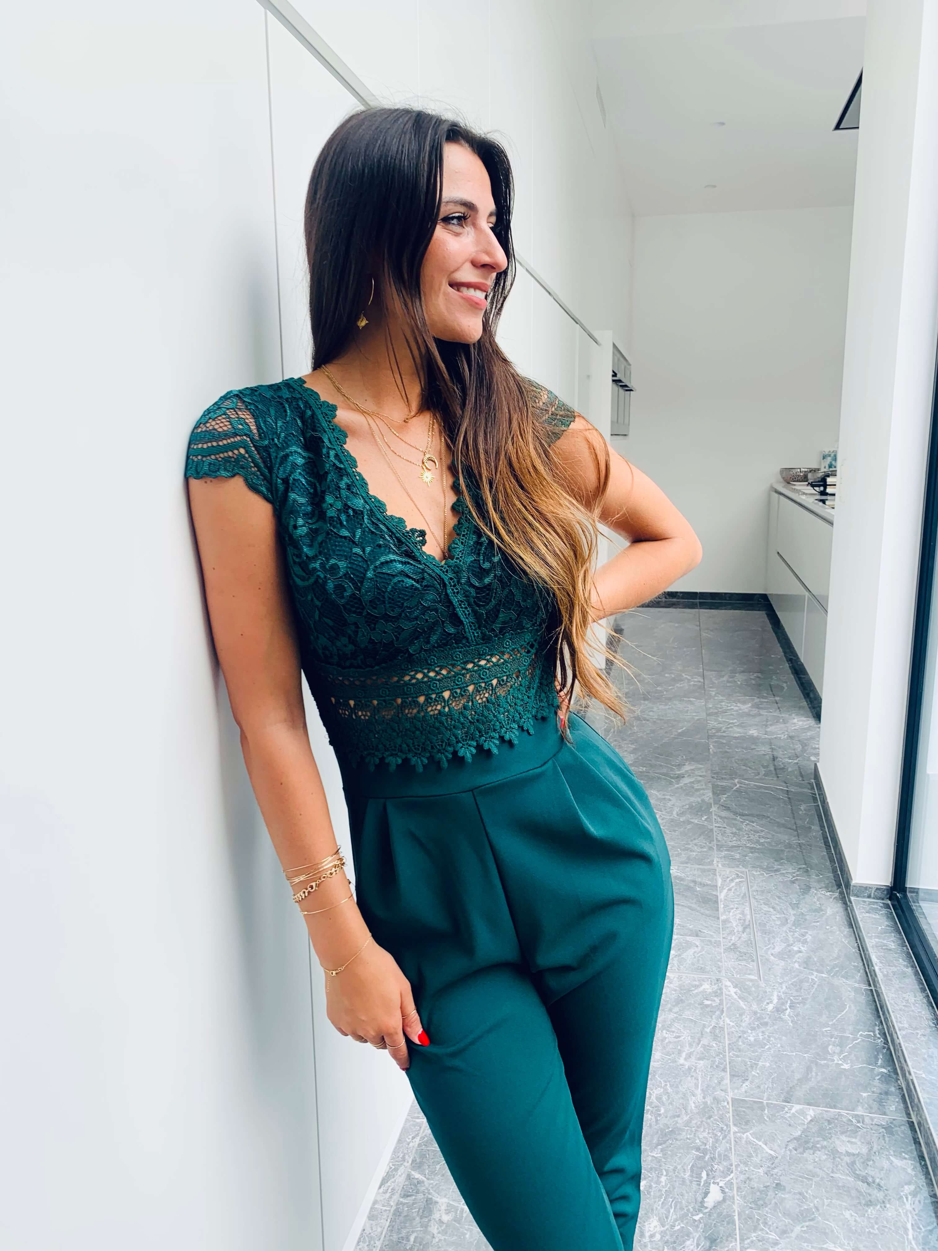 Combinaison verte femme