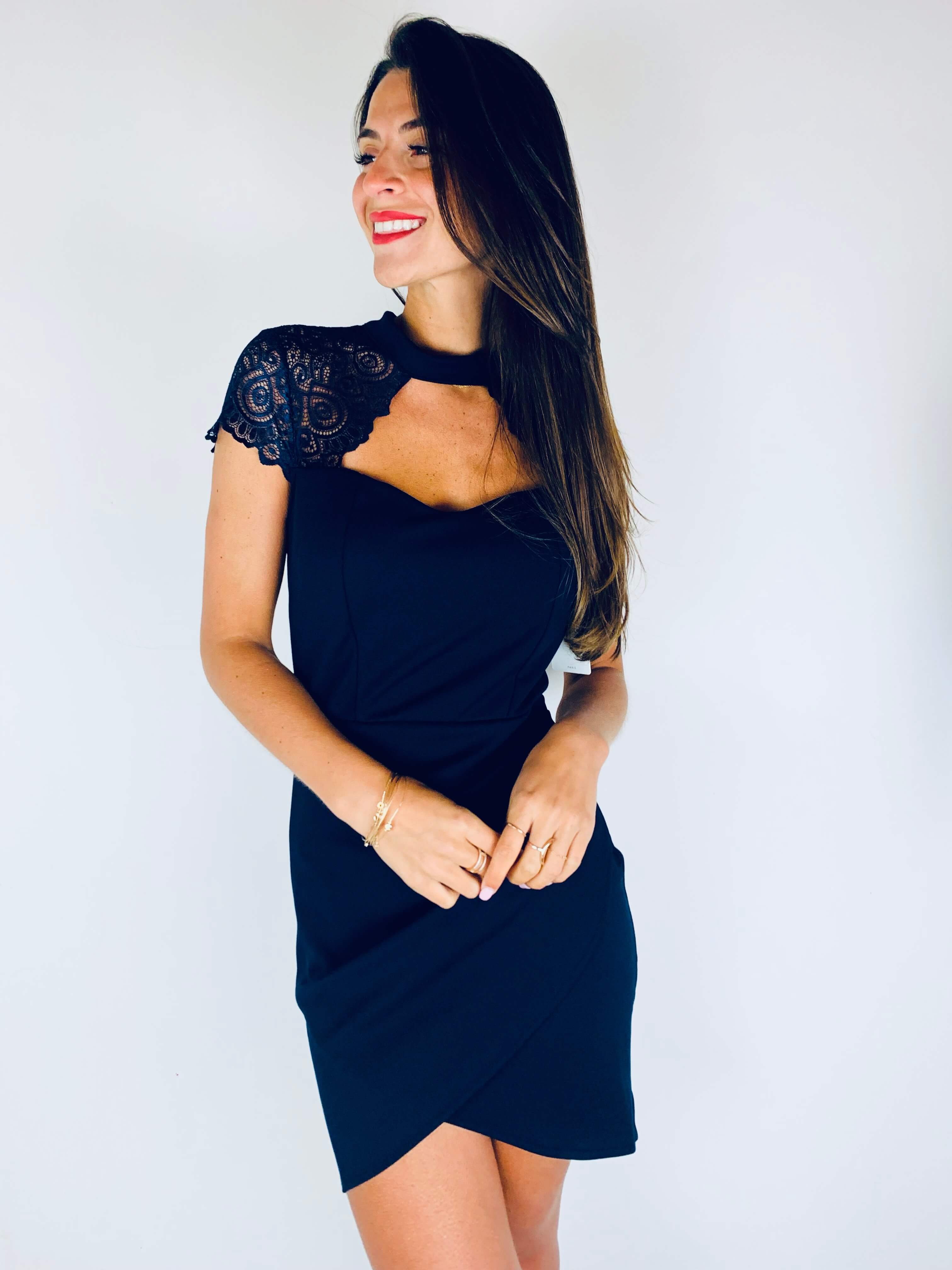 Vestido azul marino - NORA