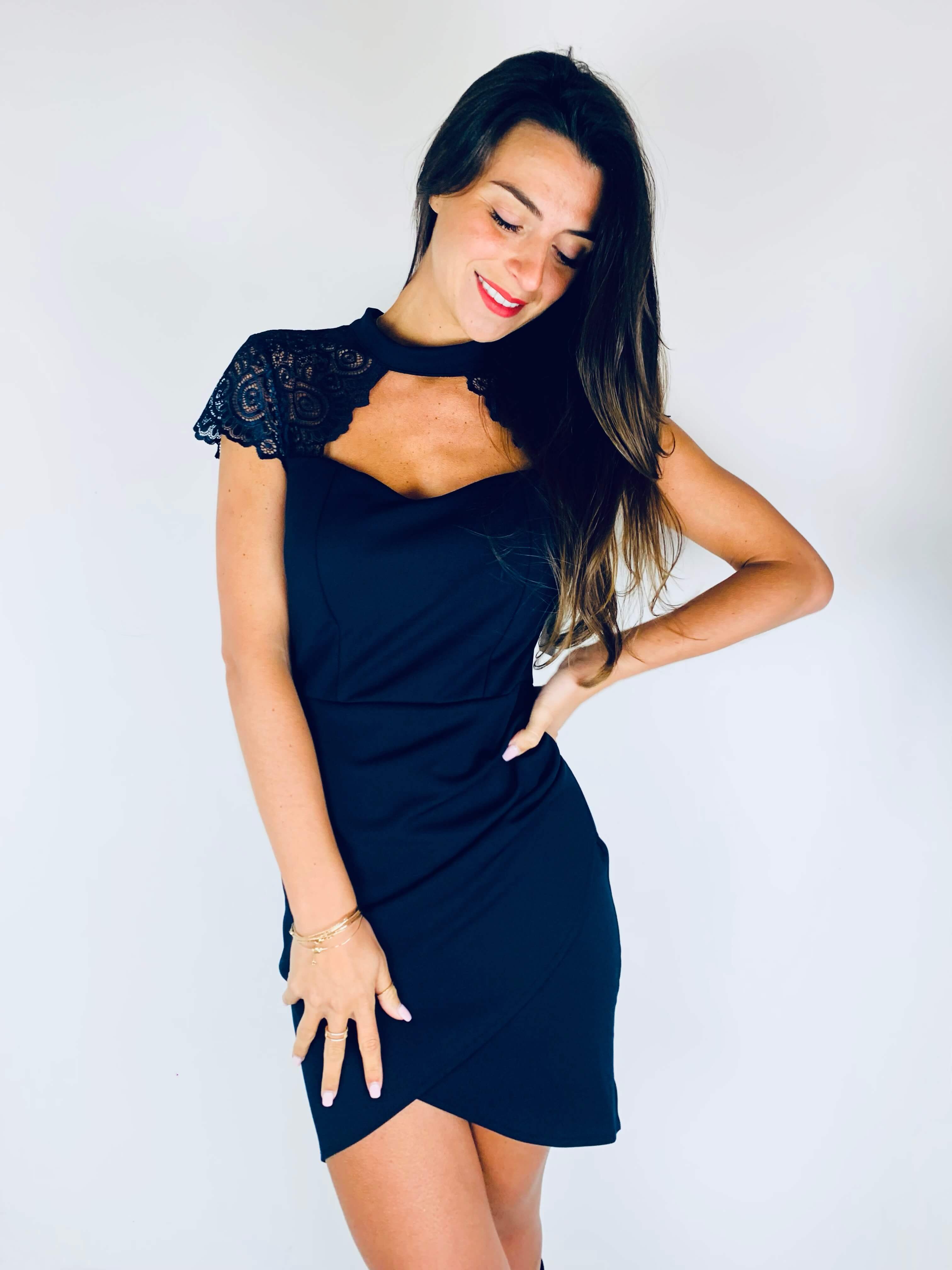 Vestido azul marino - NORA