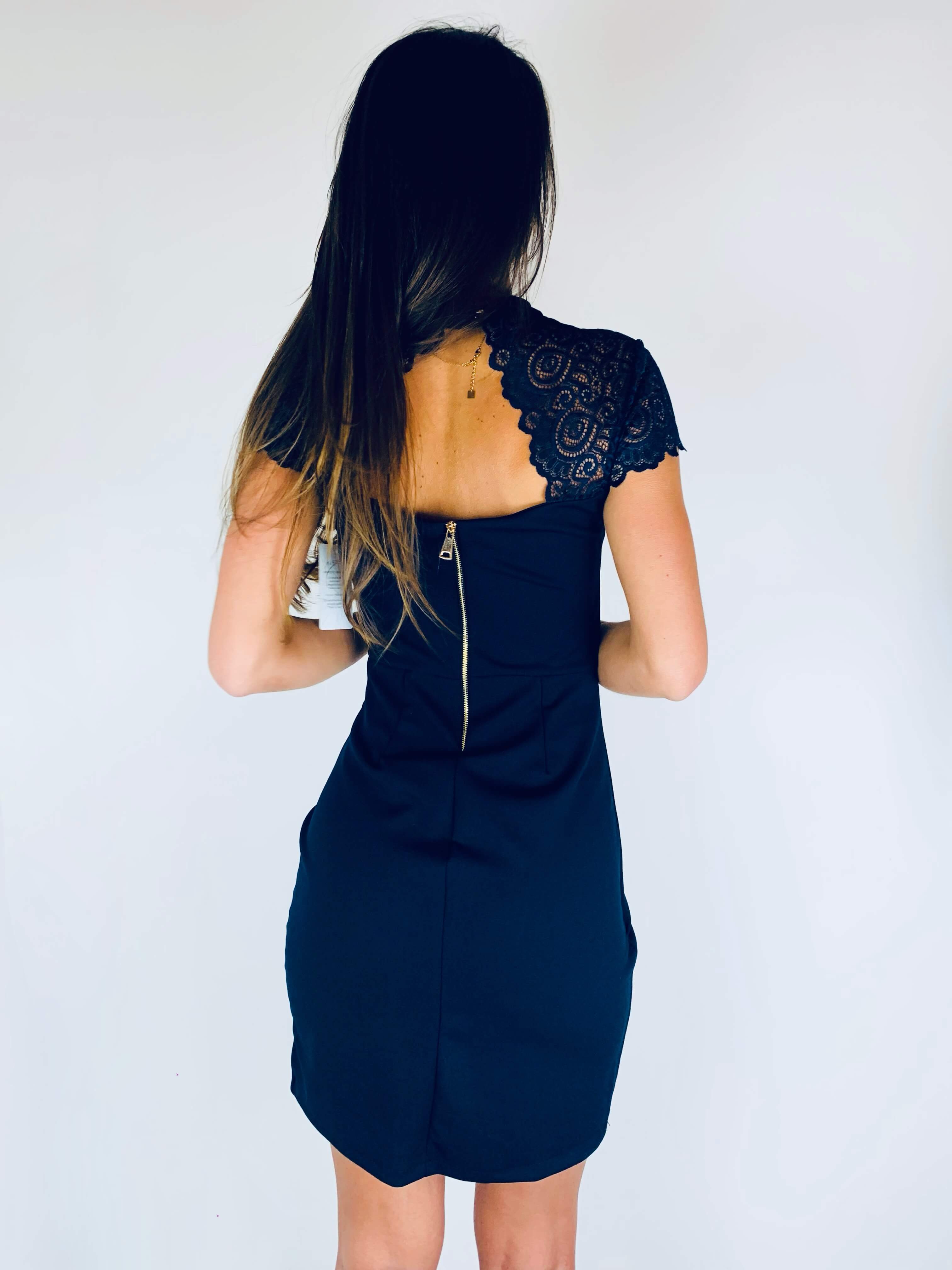 Vestido azul marino - NORA