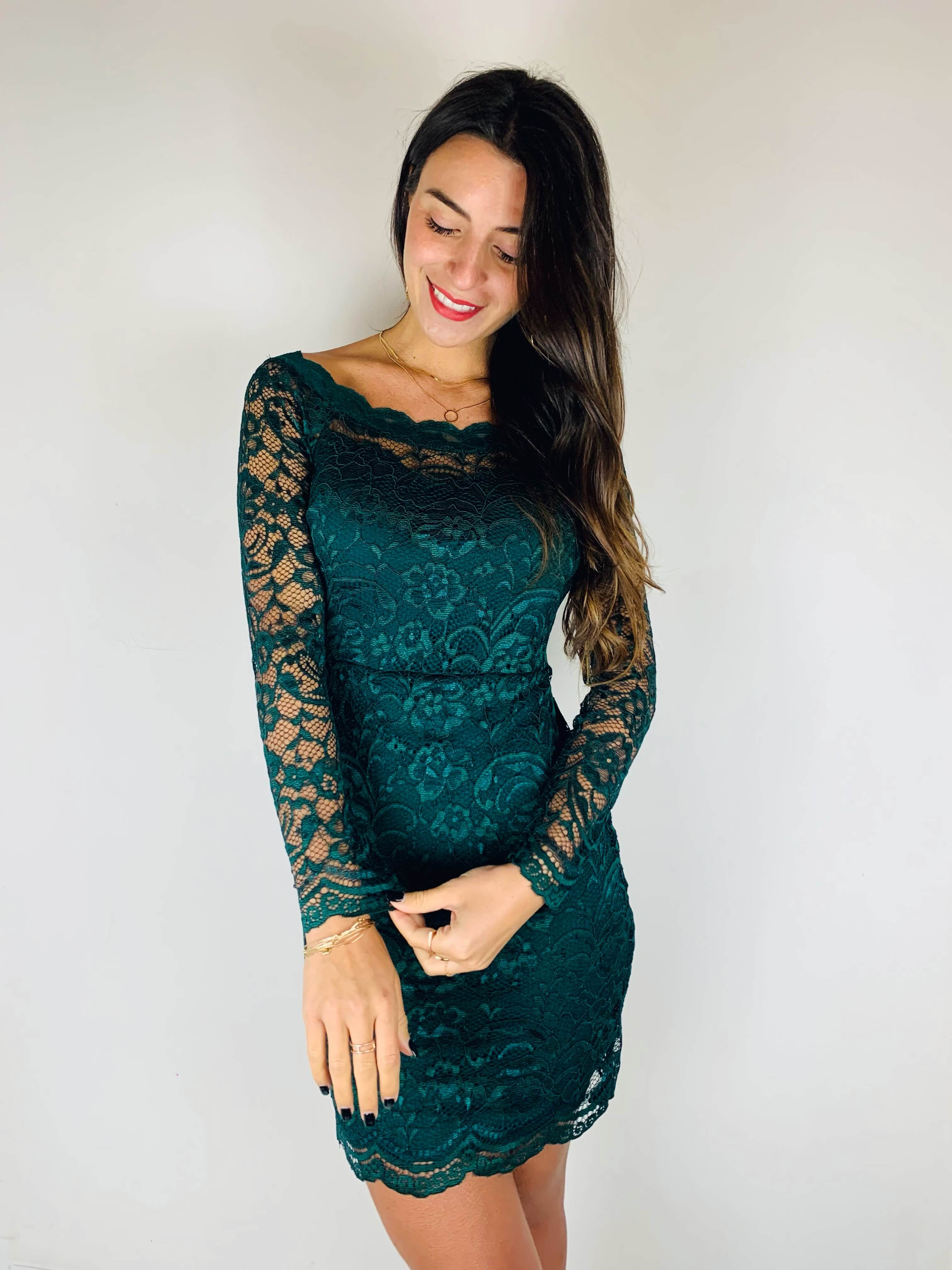 Vestido verde pino - CHARLOTTE