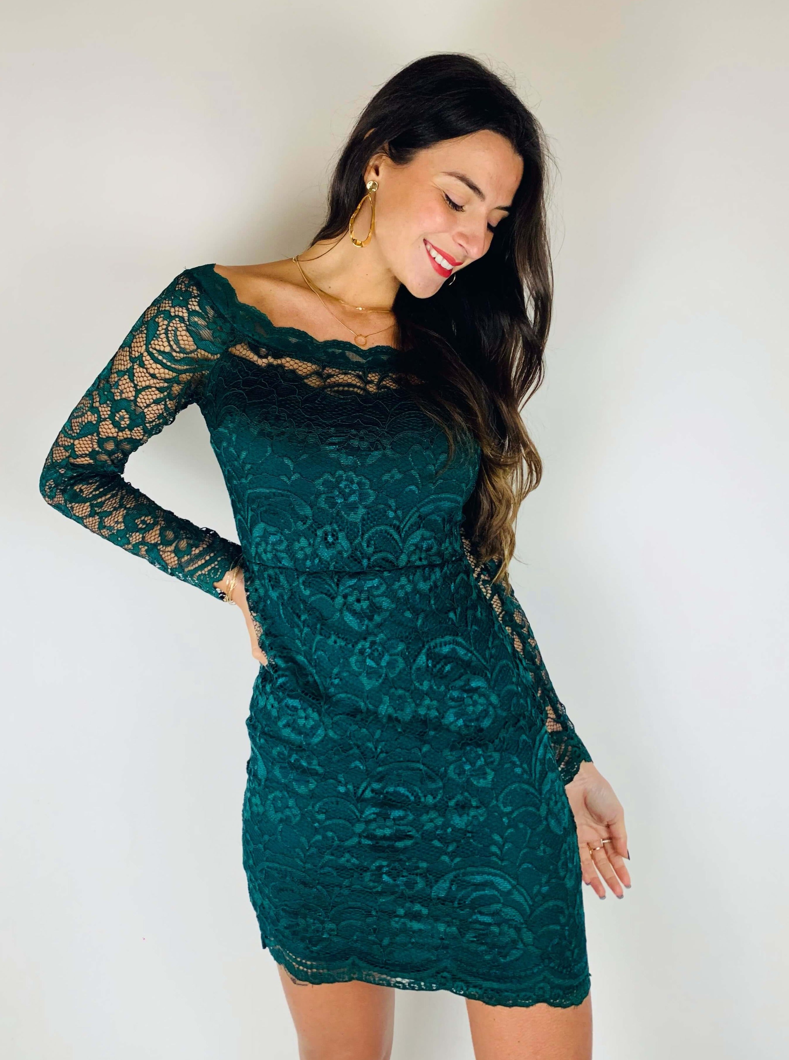 Vestido verde pino - CHARLOTTE