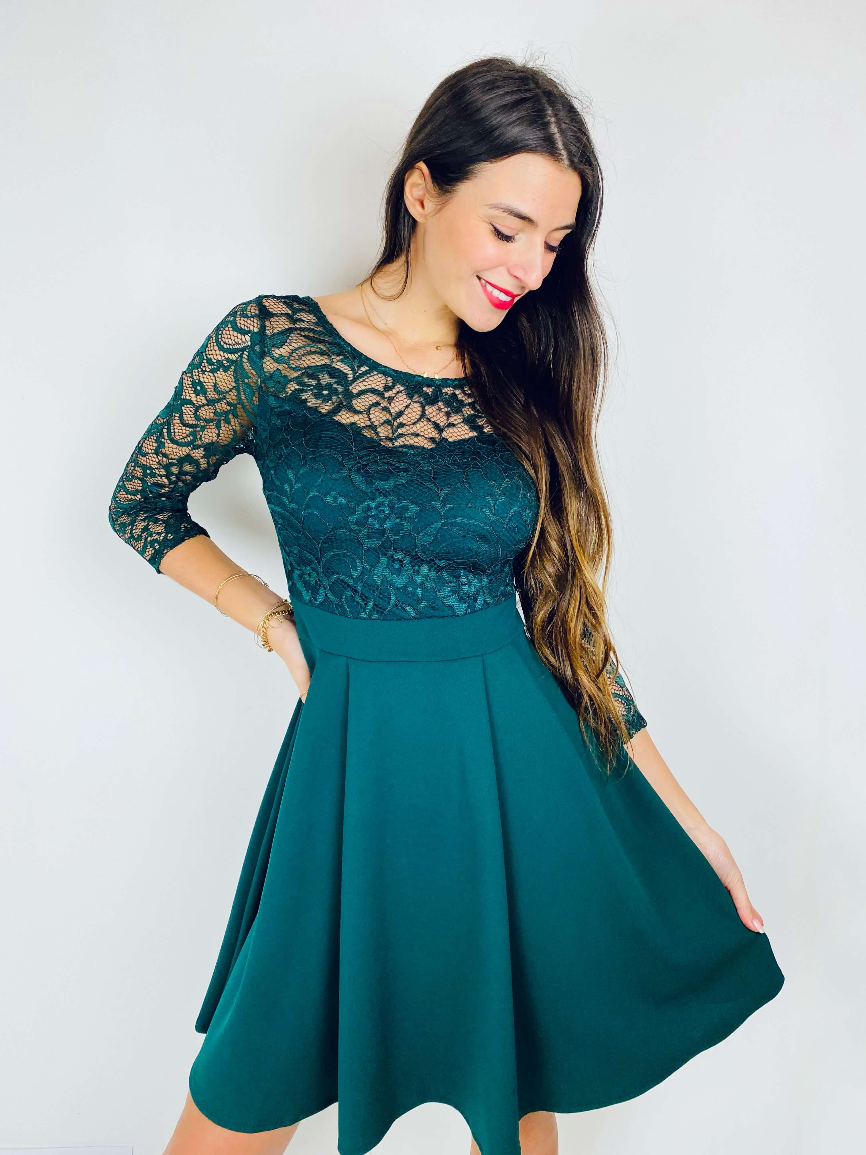 Robe vert sapin - ESTER