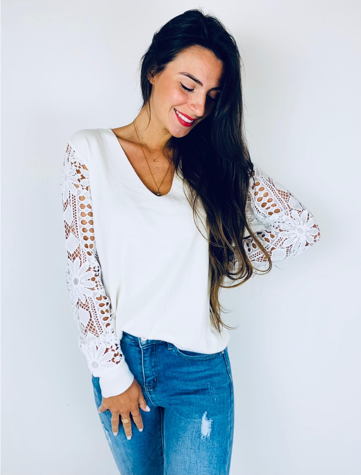 Pull blanc - SOPHIE