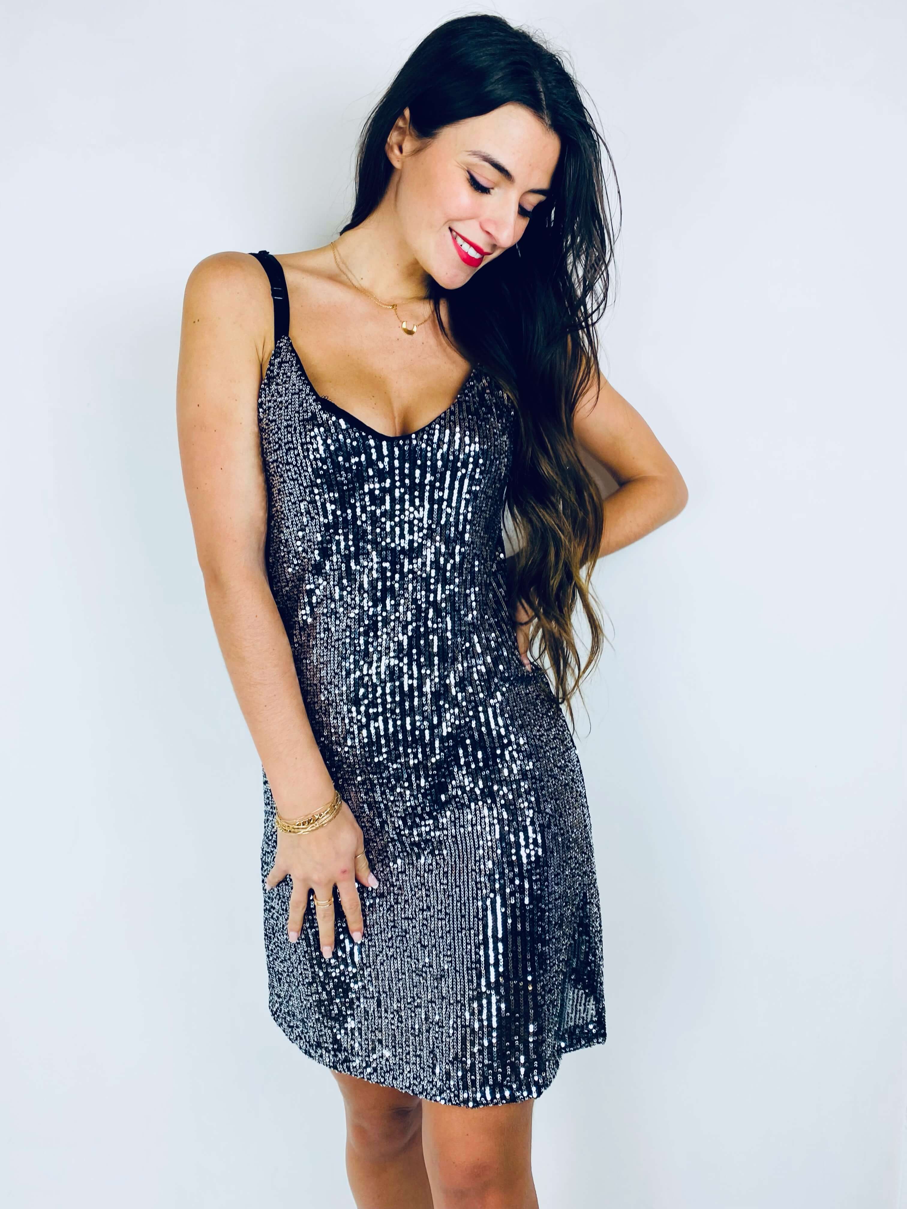 Vestido plateado - TINA