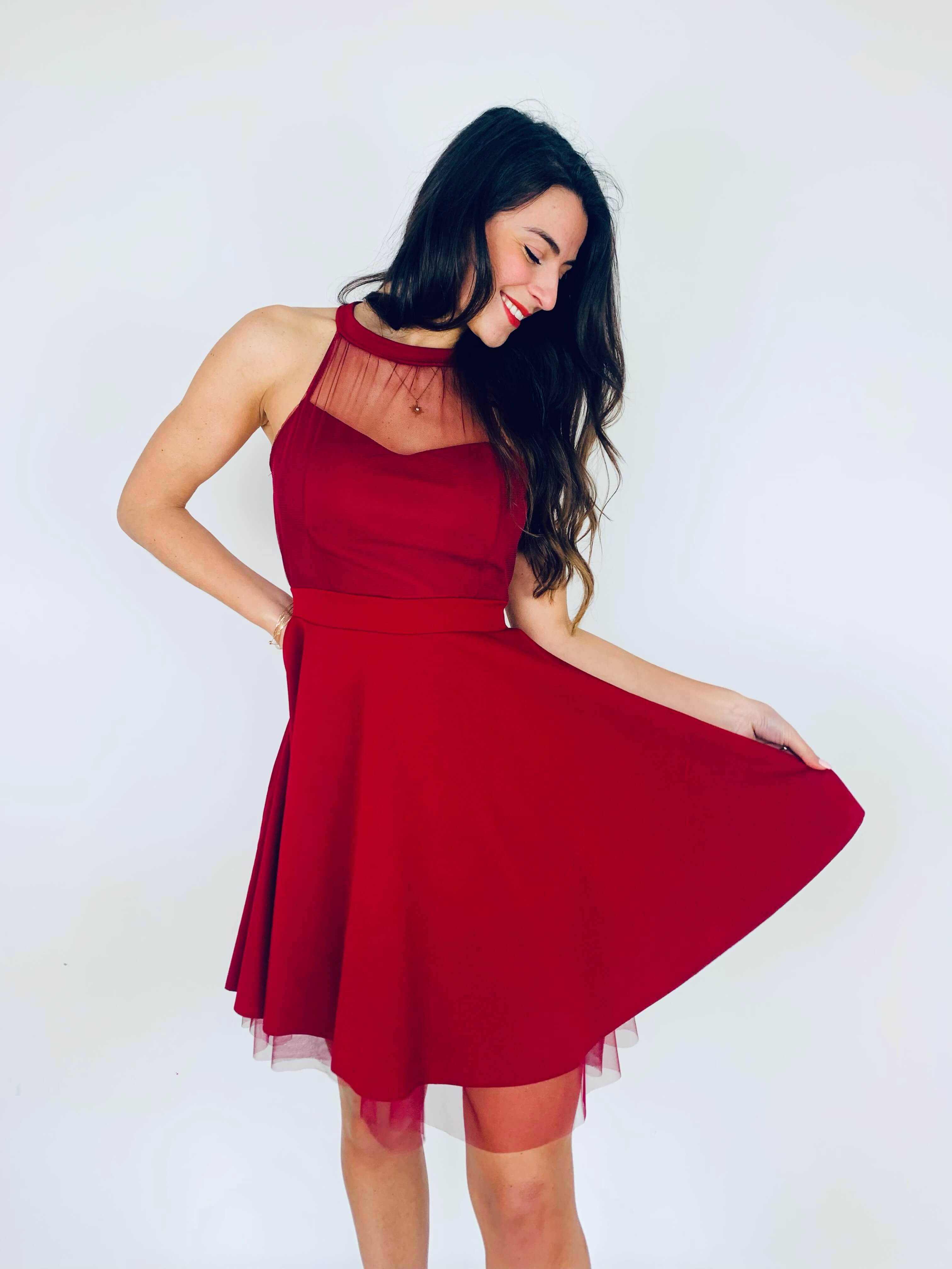 Robe bordeaux - CAMELIA