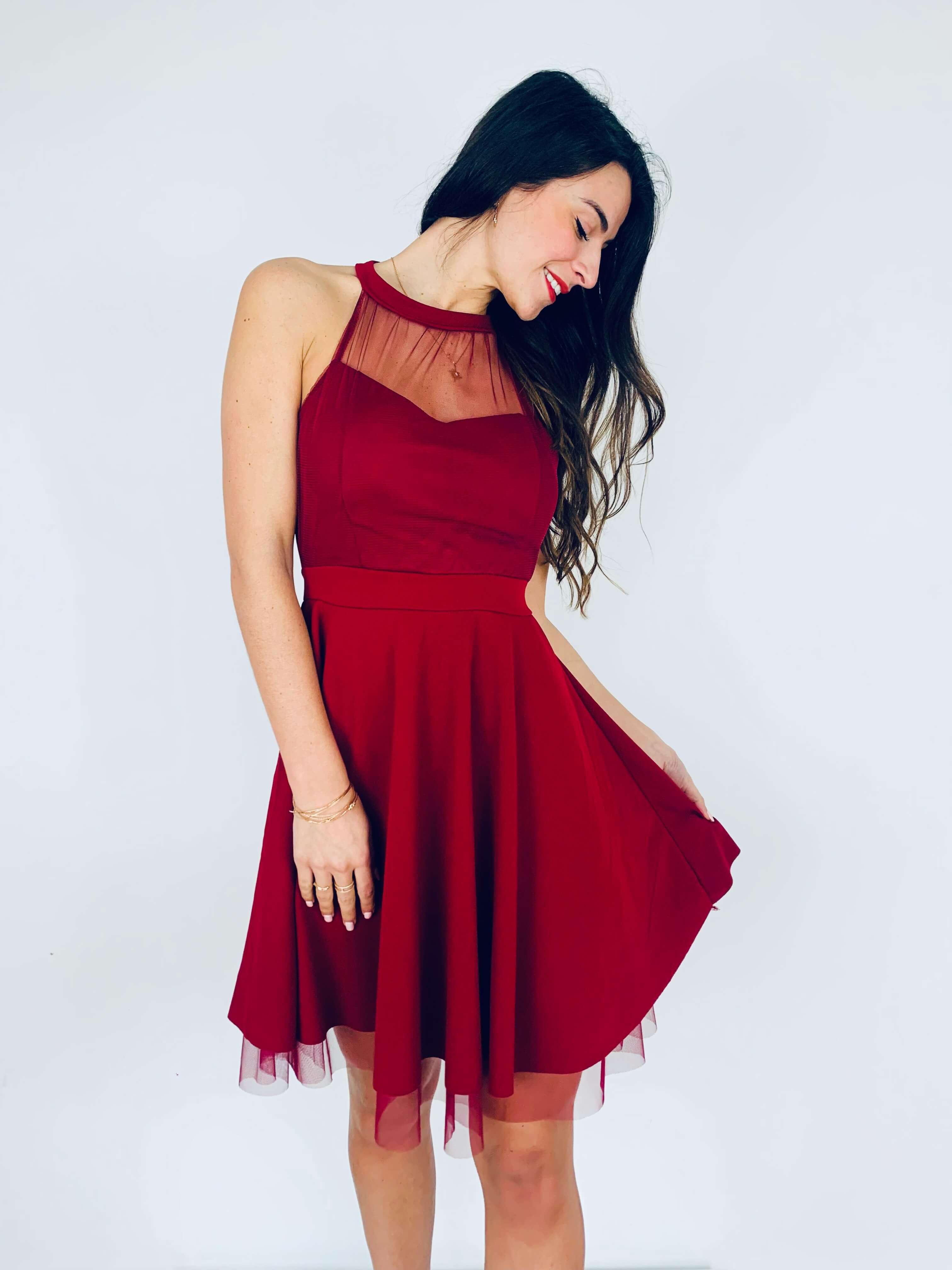 Robe bordeaux - CAMELIA