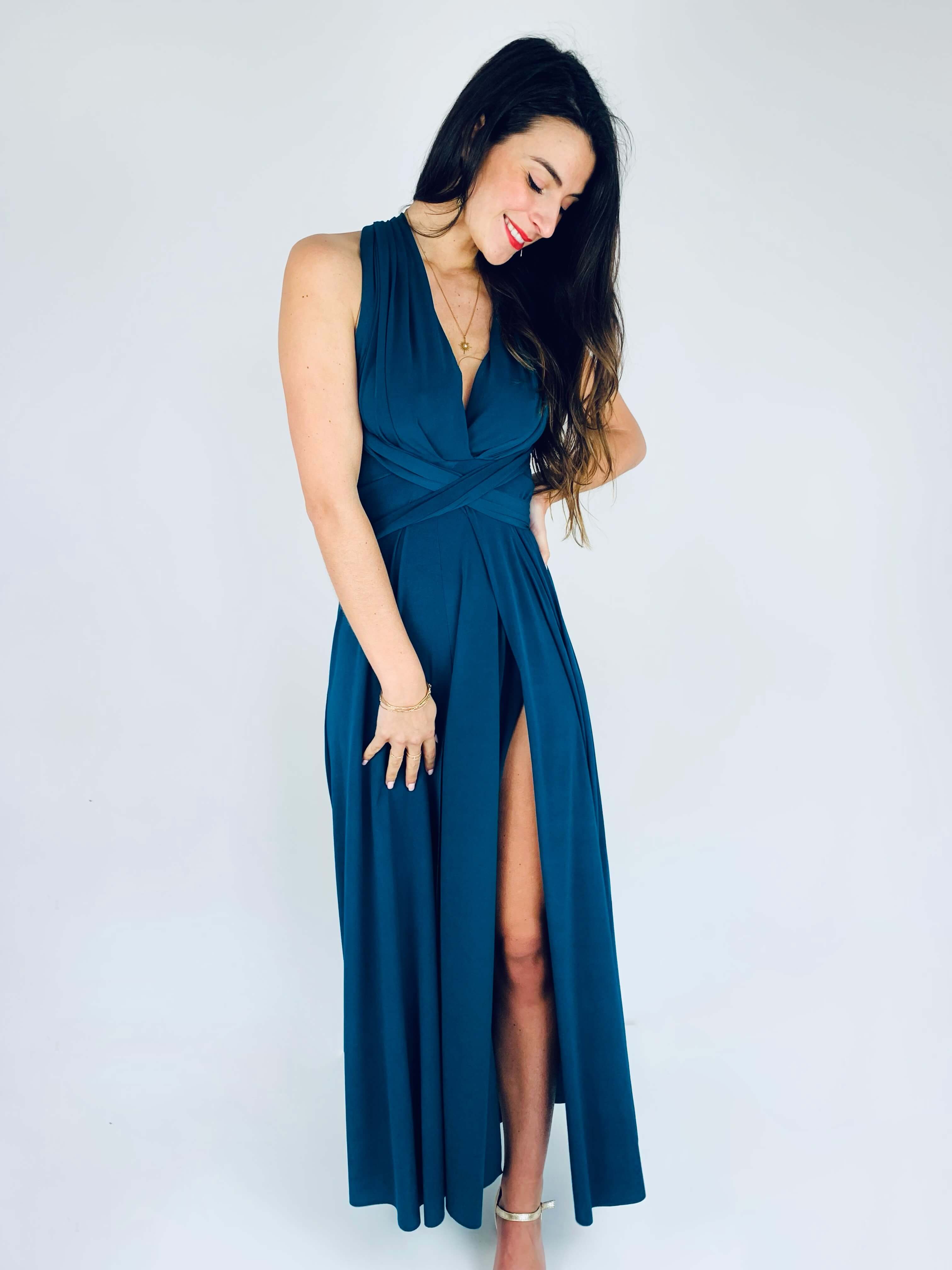 Robe bleu canard - CECILIA