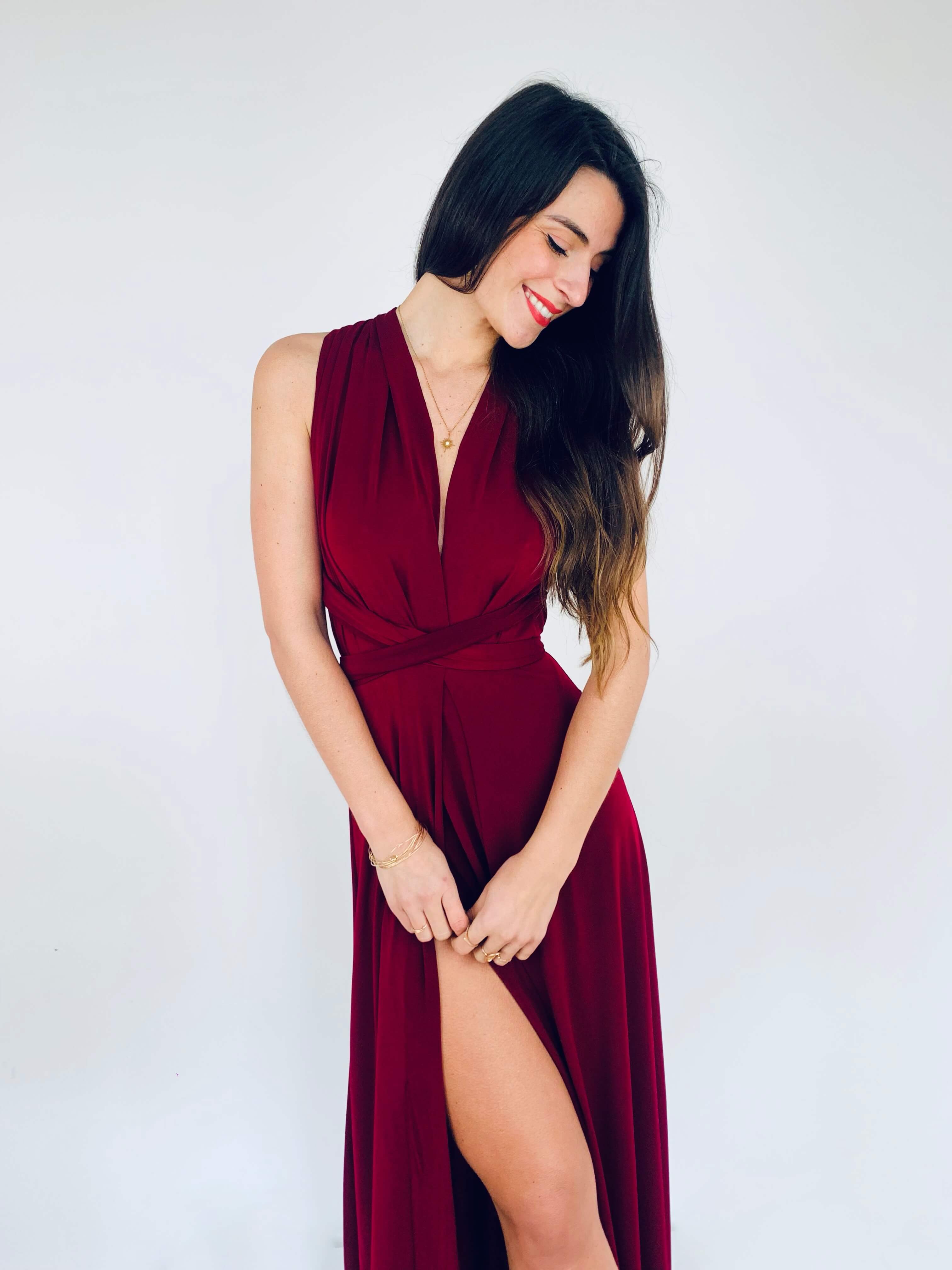 Robe bordeaux - CECILIA