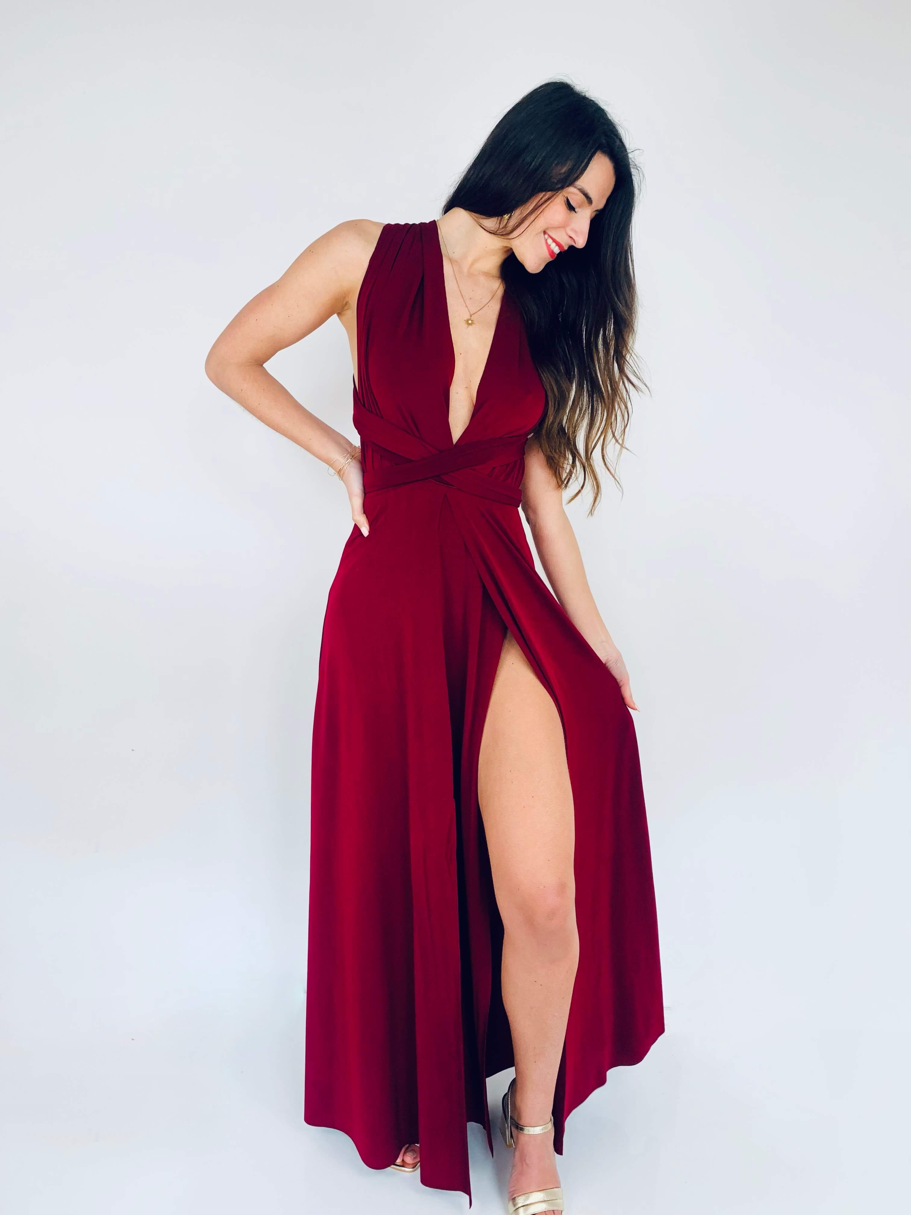 Robe bordeaux - CECILIA