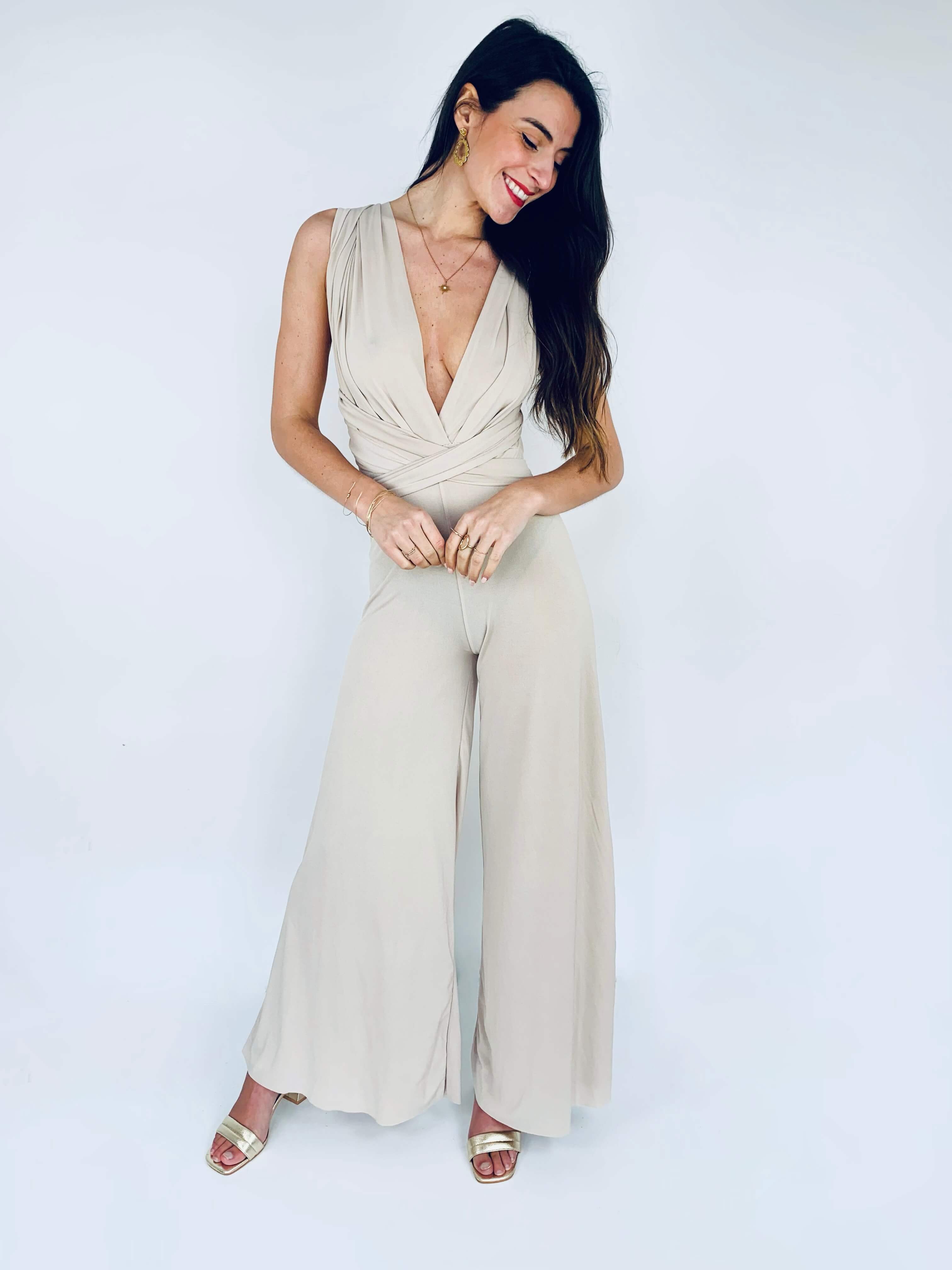 Combinaison pantalon beige - JENNY