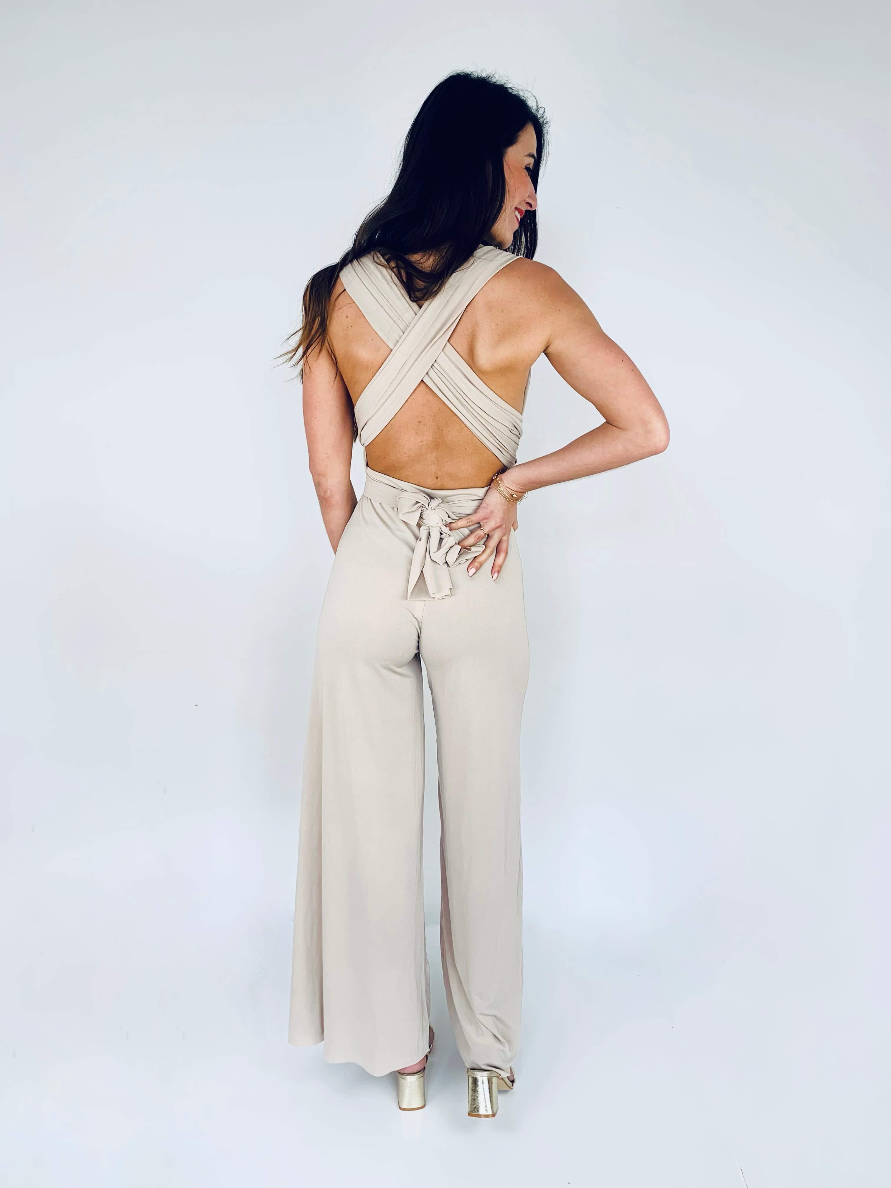 Combinaison pantalon beige - JENNY