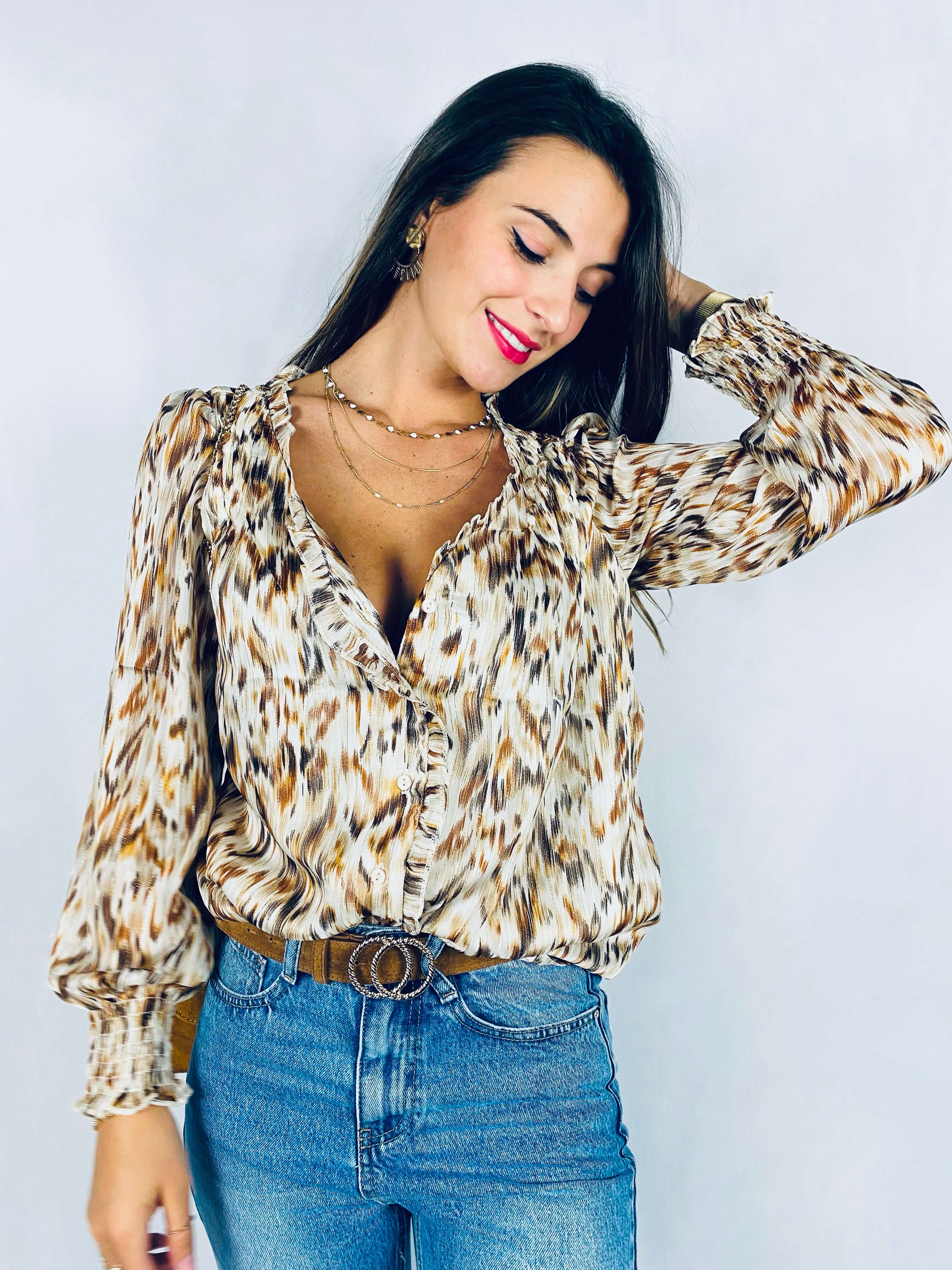 Ceinture cuir femme camel - MAKO