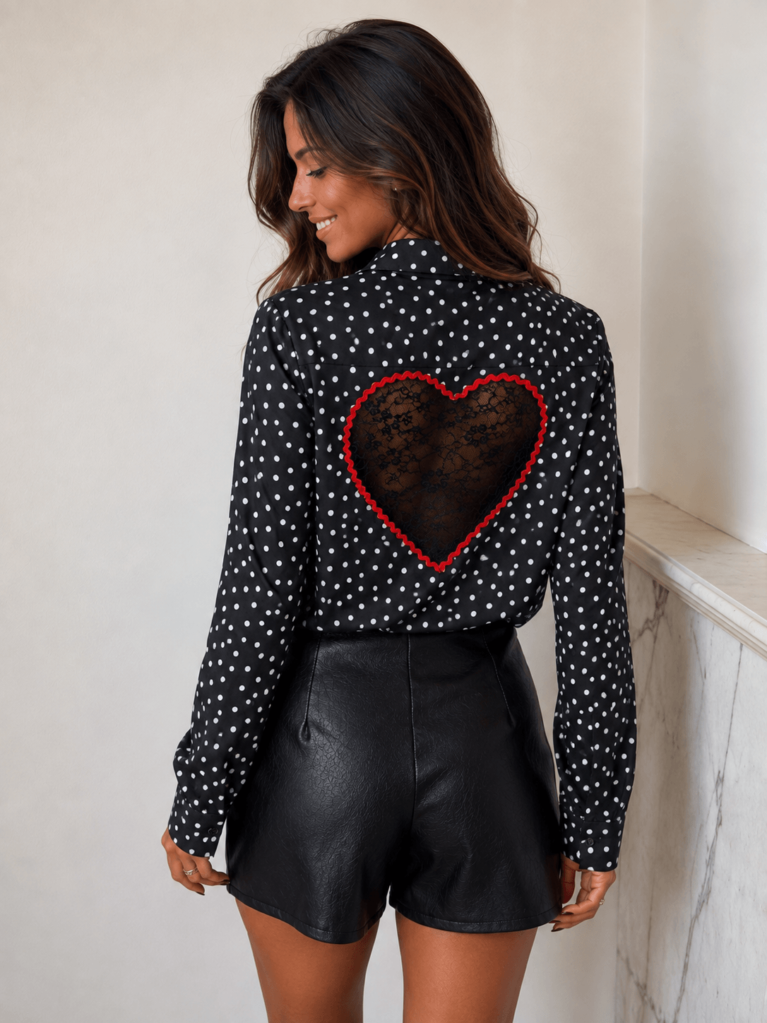 Chemise à pois - COEUR