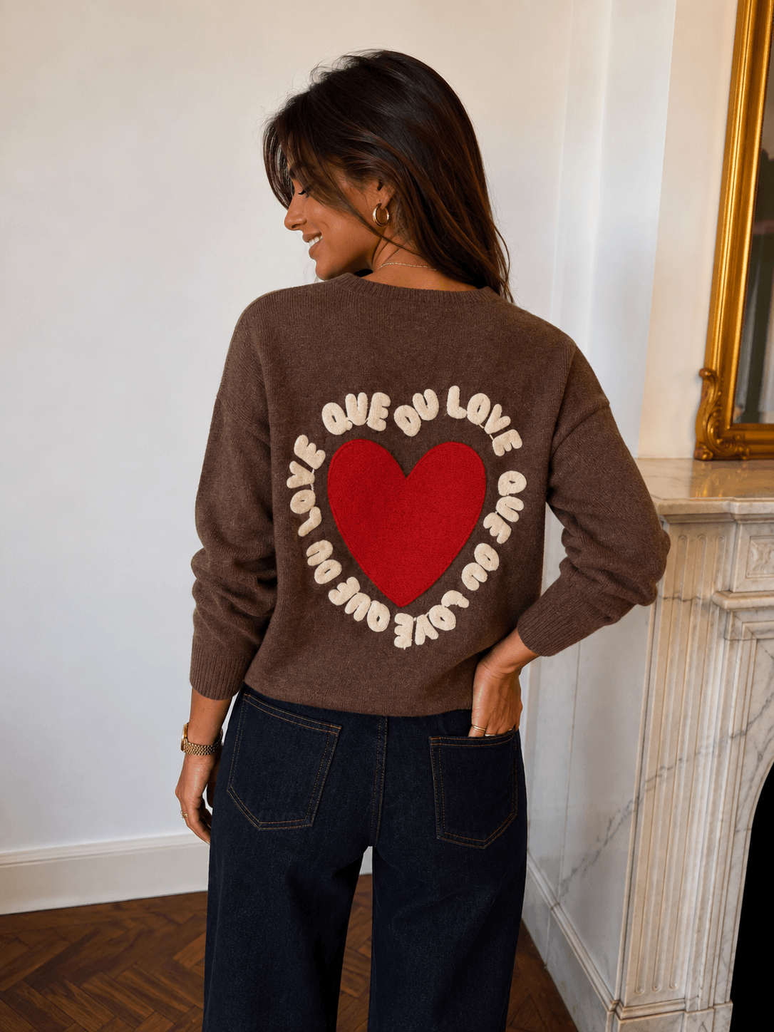 Pull chocolat - LOVE