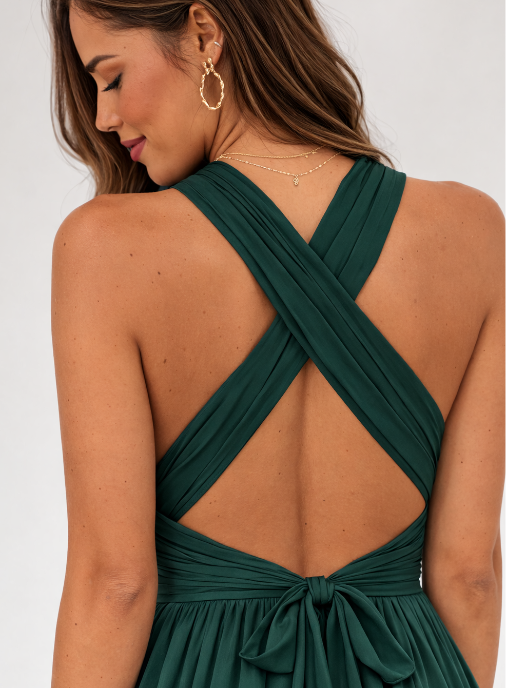 Vestido verde abeto - CECILIA