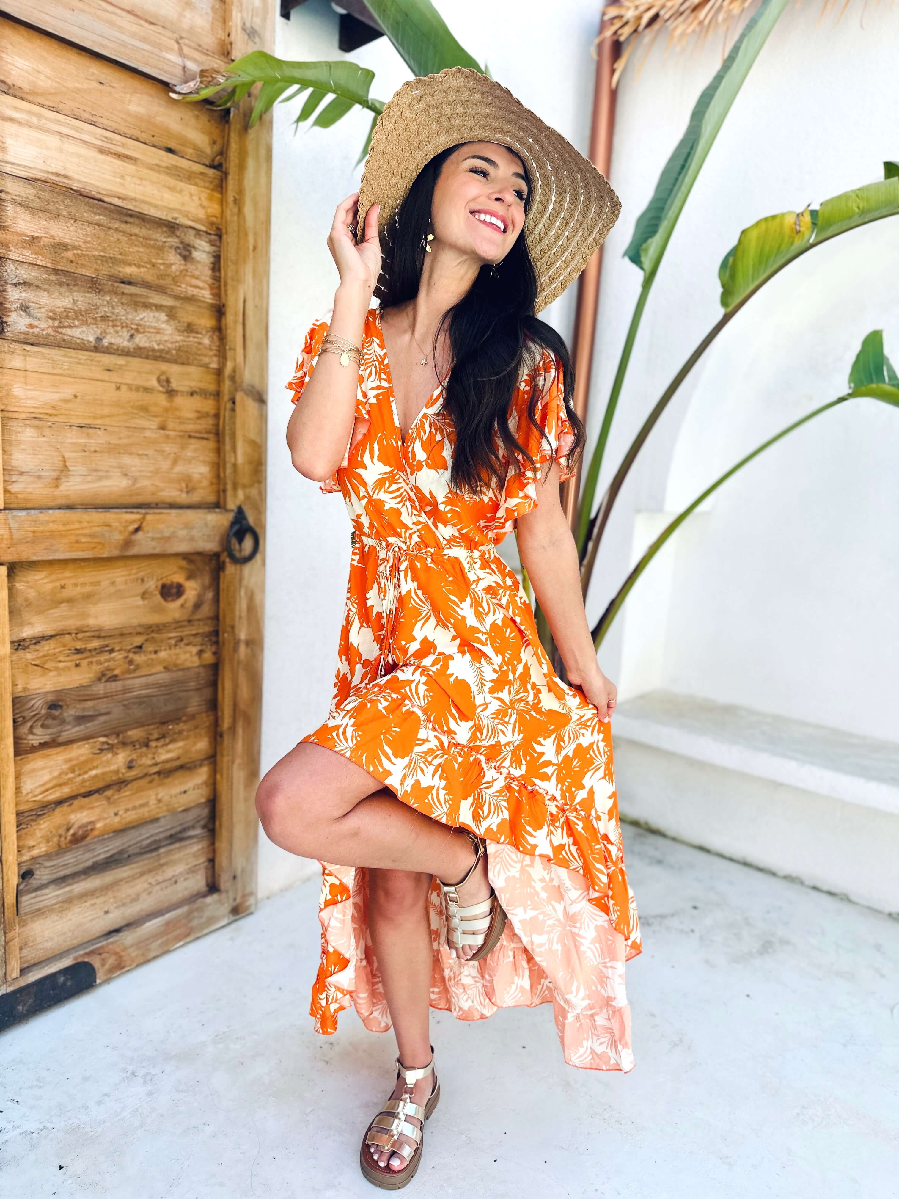 Robe orange - RIVIERA