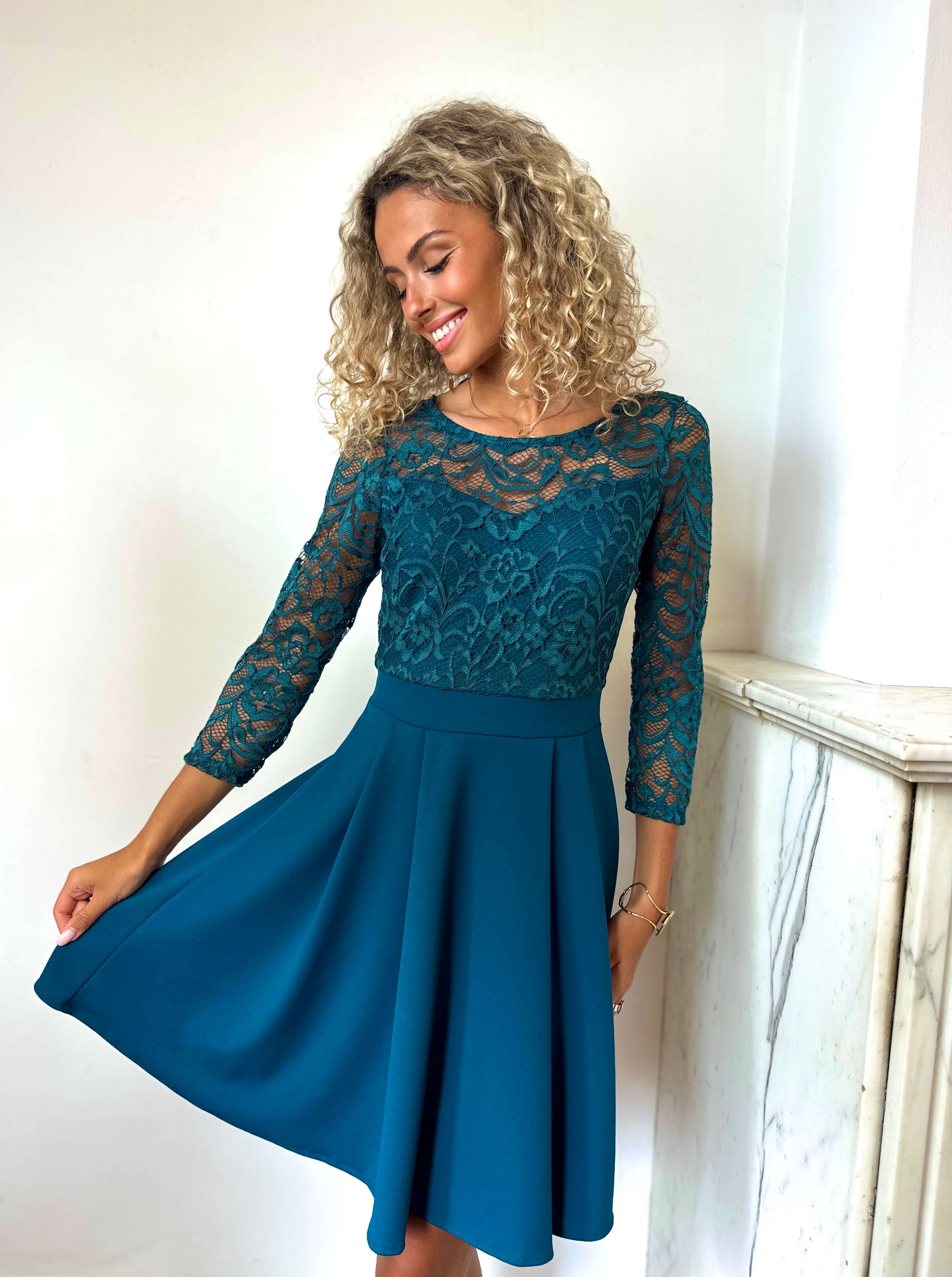 Robe bleu canard - ESTER